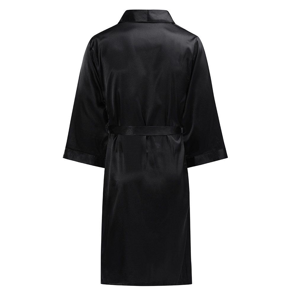 Allthemen Pyjama (3 tlg, mit Gürtel) Satin Bademantel mit Shorts Morgenmant günstig online kaufen