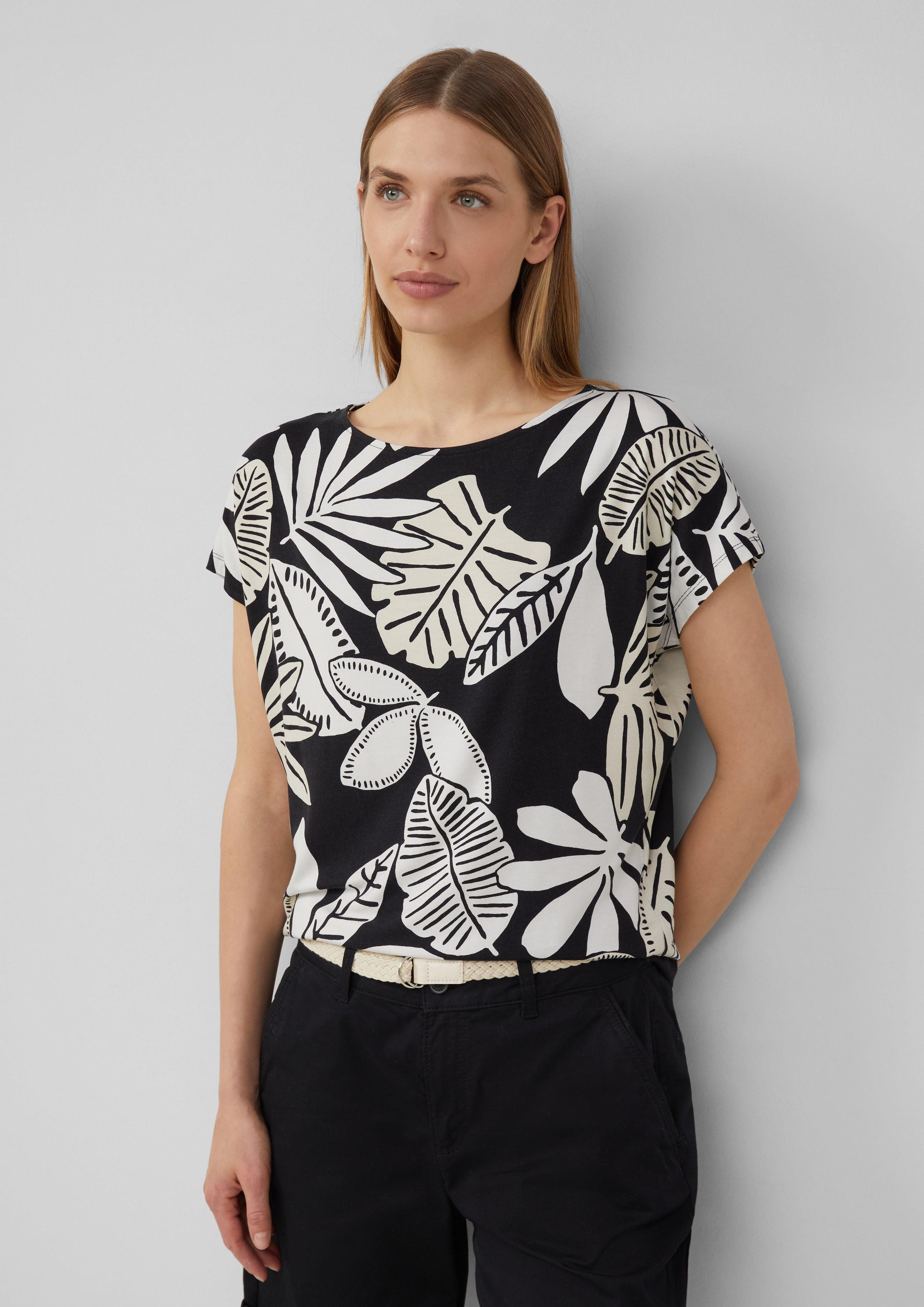 s.Oliver Shirttop Elastisches T-Shirt aus Viskosestretch günstig online kaufen