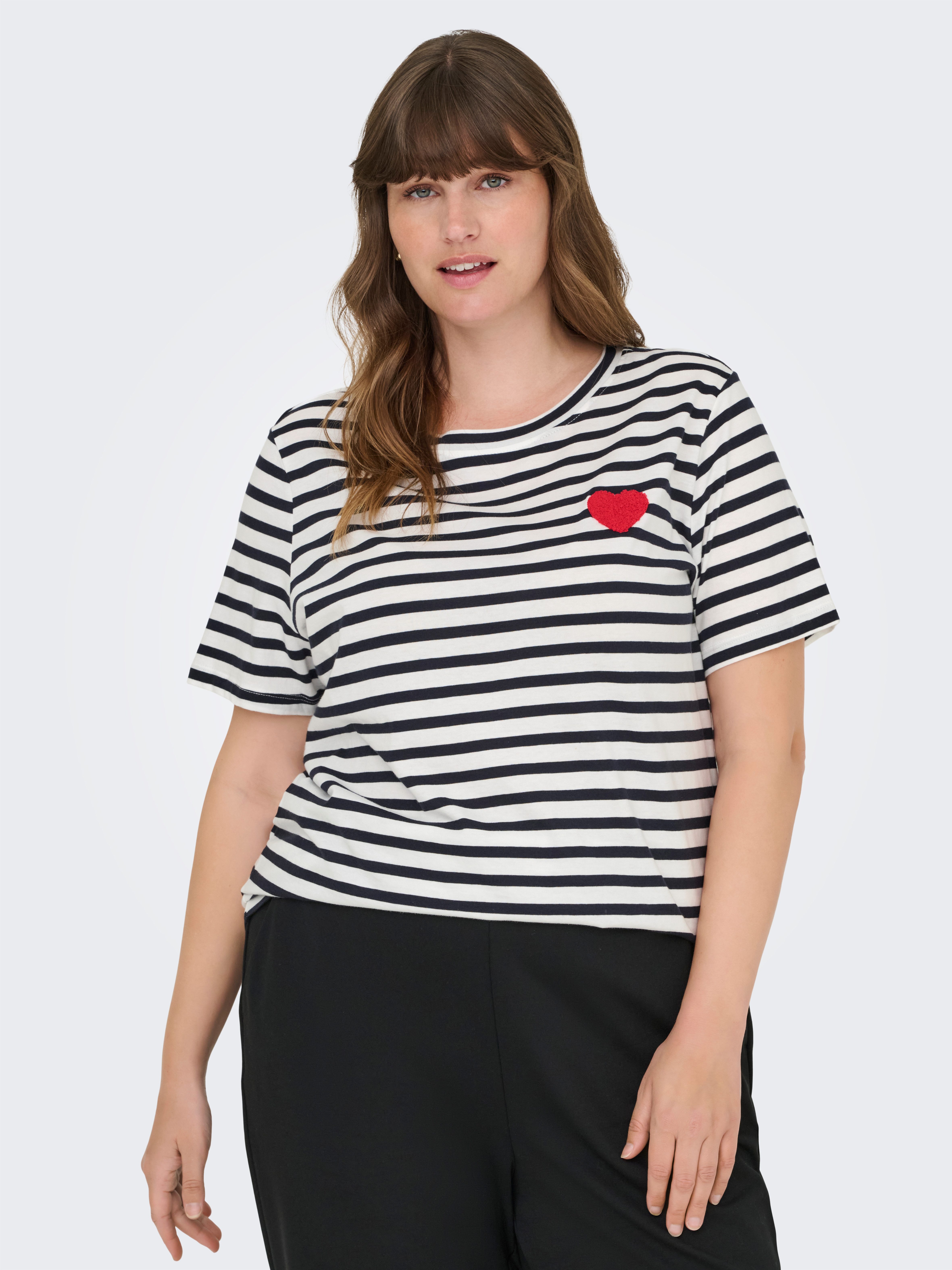 ONLY CARMAKOMA T-Shirt CARKIKO LIFE S/S O-NECK TERRY TOP JRS günstig online kaufen