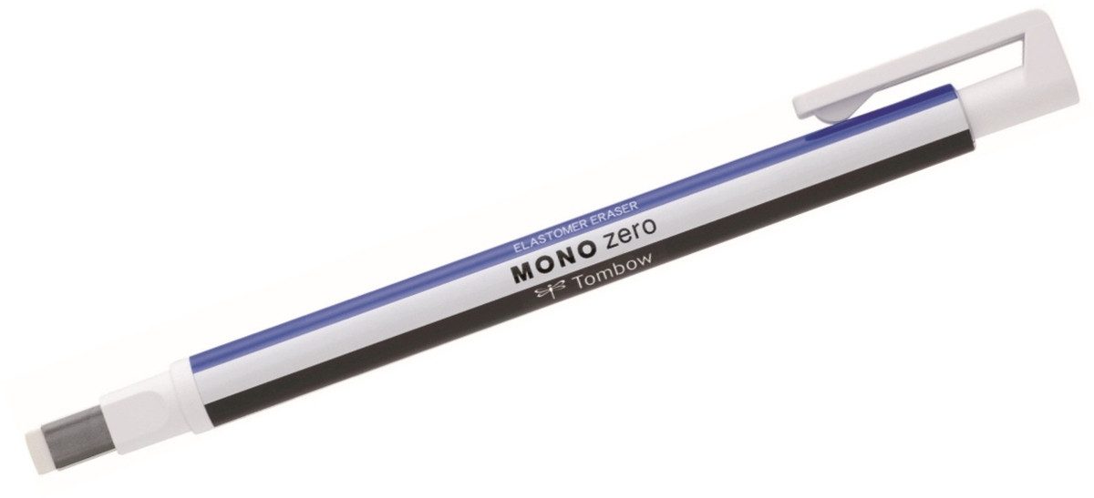 TOMBOW Radiergummi Radierminenhalter Mono zero eckige Spitze 2,5x5mm nachfüllbar weiß/bla