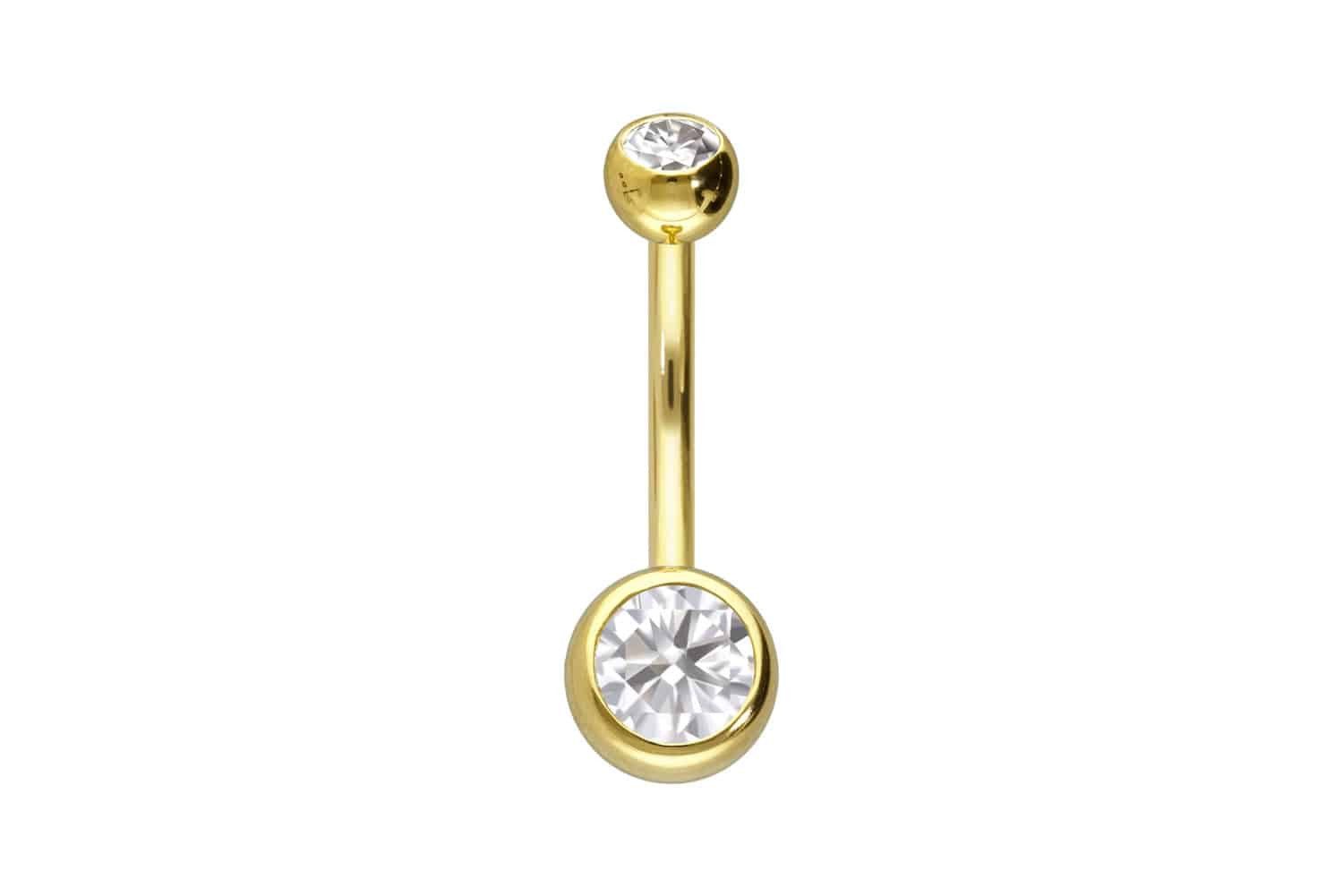 PIERCINGLINE Bauchnabelpiercing 14/18 Karat Gold Bananabell günstig online kaufen