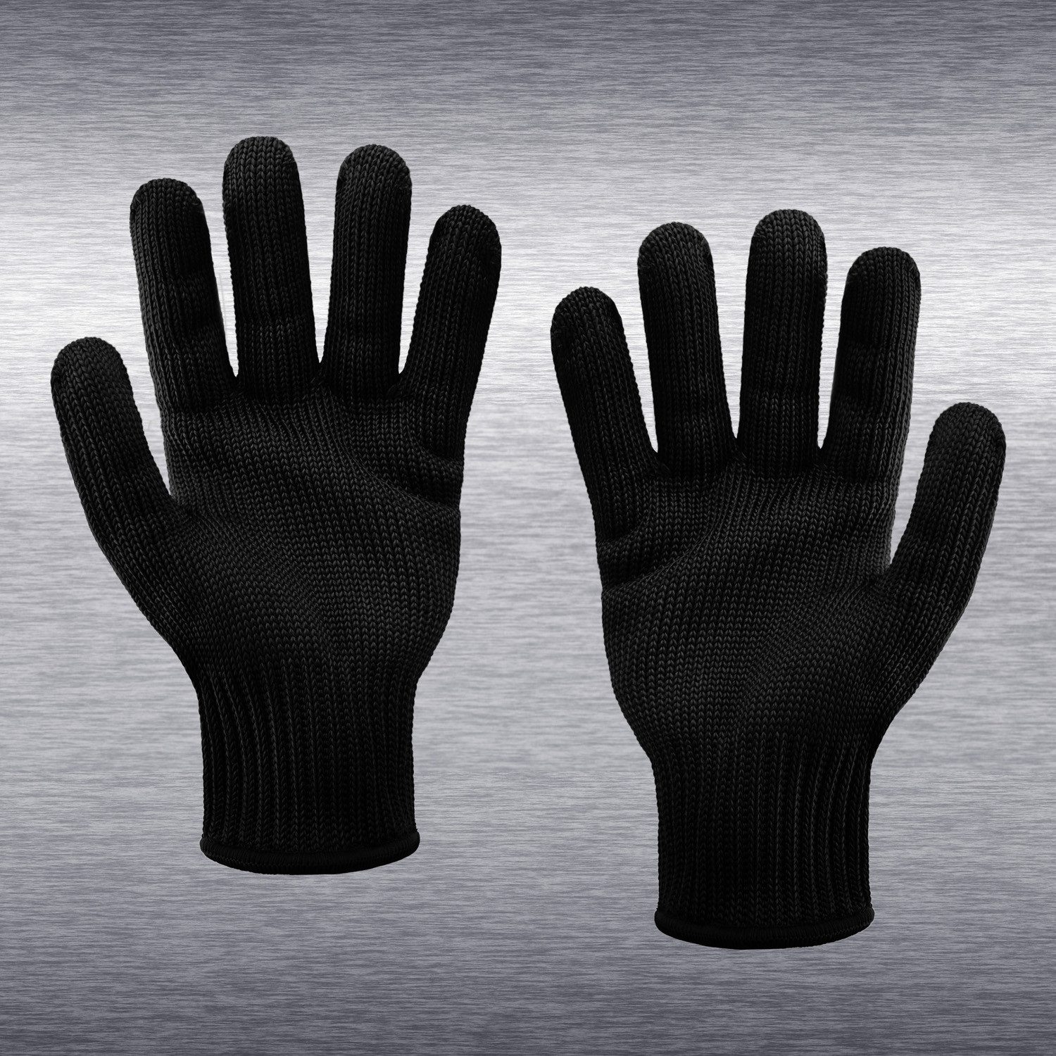 PRECORN Arbeitshandschuhe Schnittschutzhandschuhe - Küche, Arbeit & Garten, CE, 1Paar Schwarz