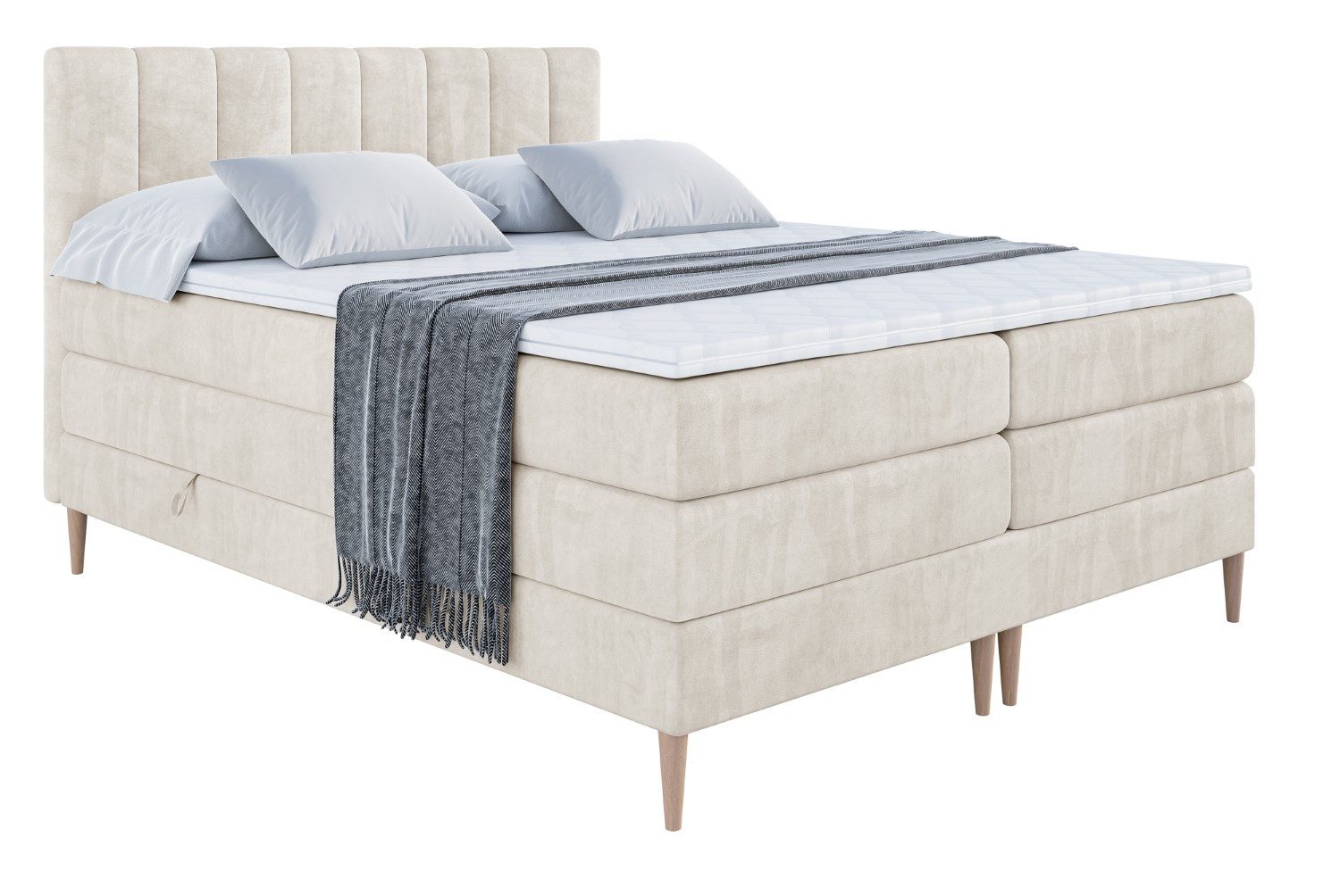 ALTDECOR Boxspringbett OTTA-F KING (Multipocket-Matratze H4, günstig online kaufen