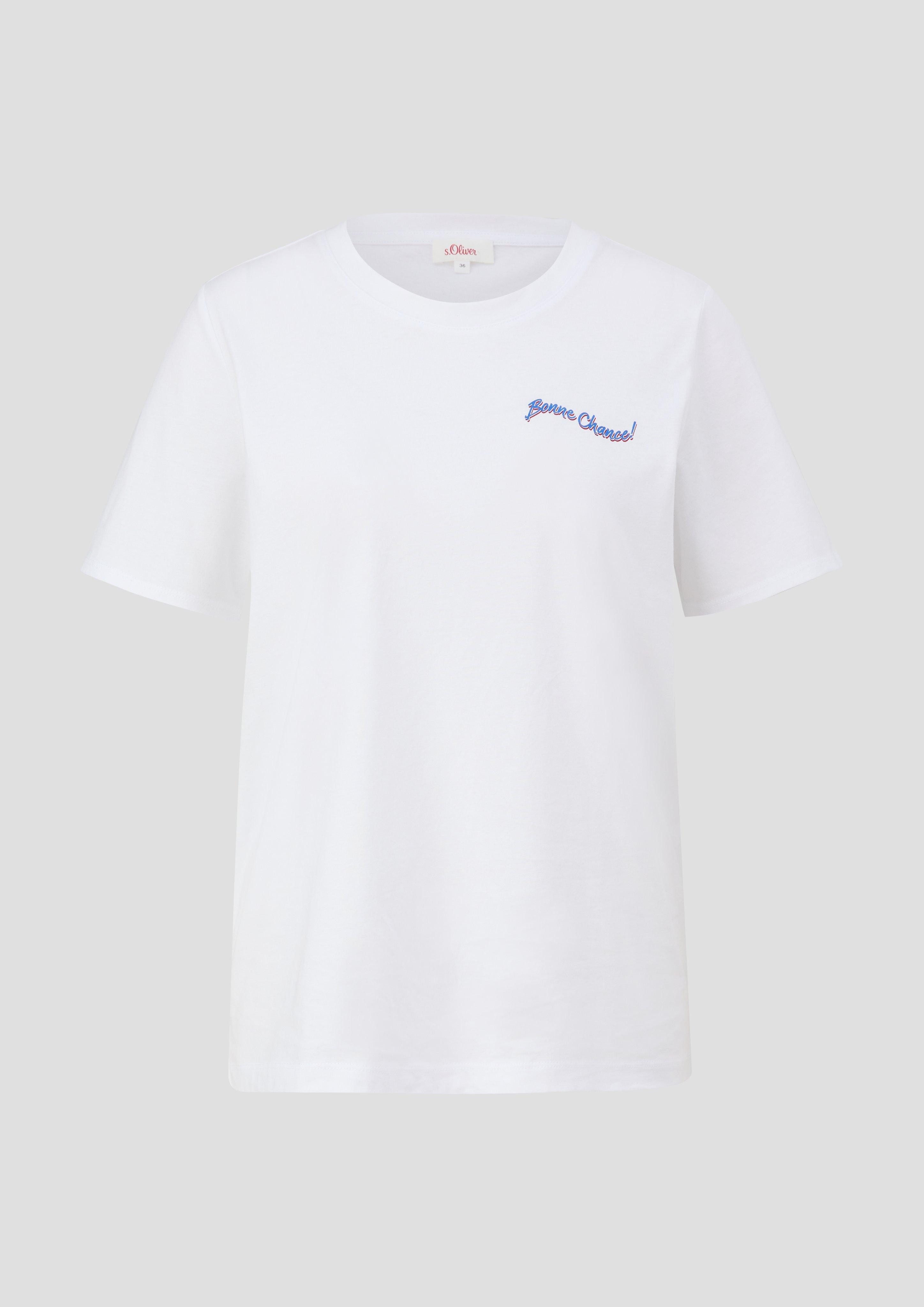 s.Oliver Kurzarmshirt T-Shirt mit Rückenprint günstig online kaufen