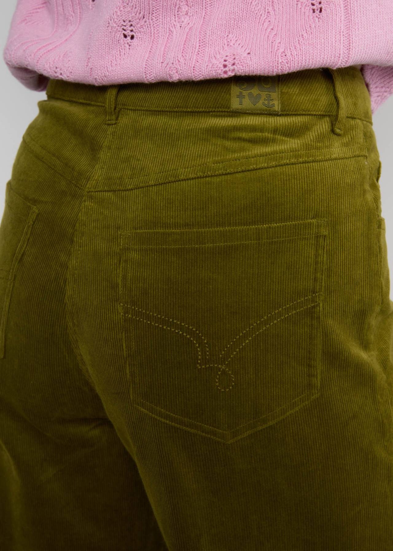 Blutsgeschwister Strickpullover Fine Craft Crew Dekorative Bogenkanten, Rippenstrickbündchen