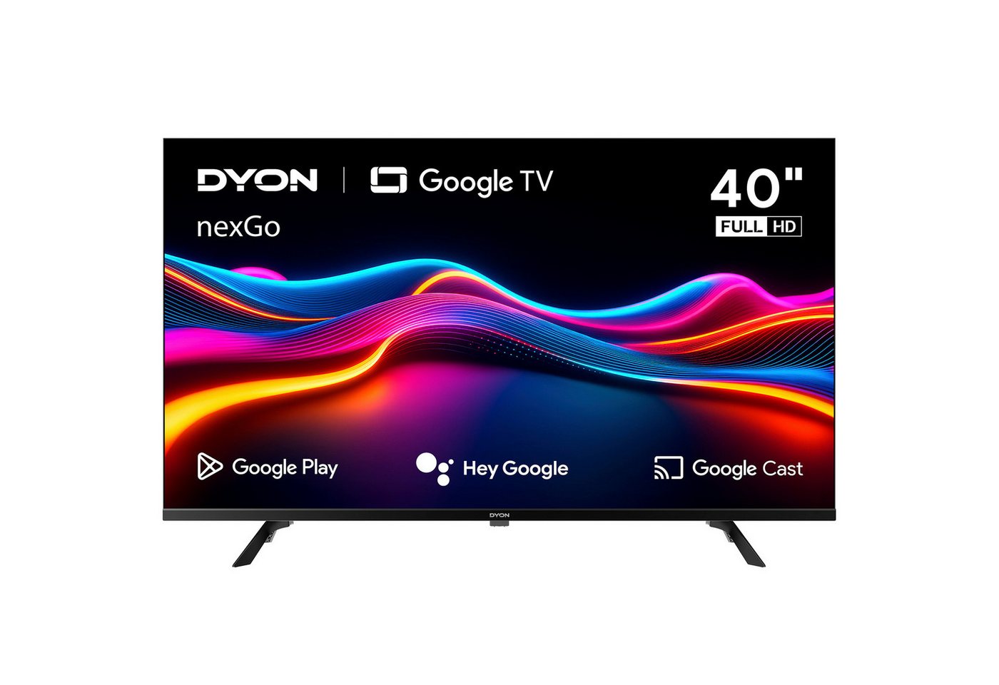 Dyon nexGo 40F LED-Fernseher (100 cm/40 Zoll, Full HD, Smart-TV, 40" Full HD Smart-TV mit Sprachsteuerung, Bluetooth & Triple Tuner)