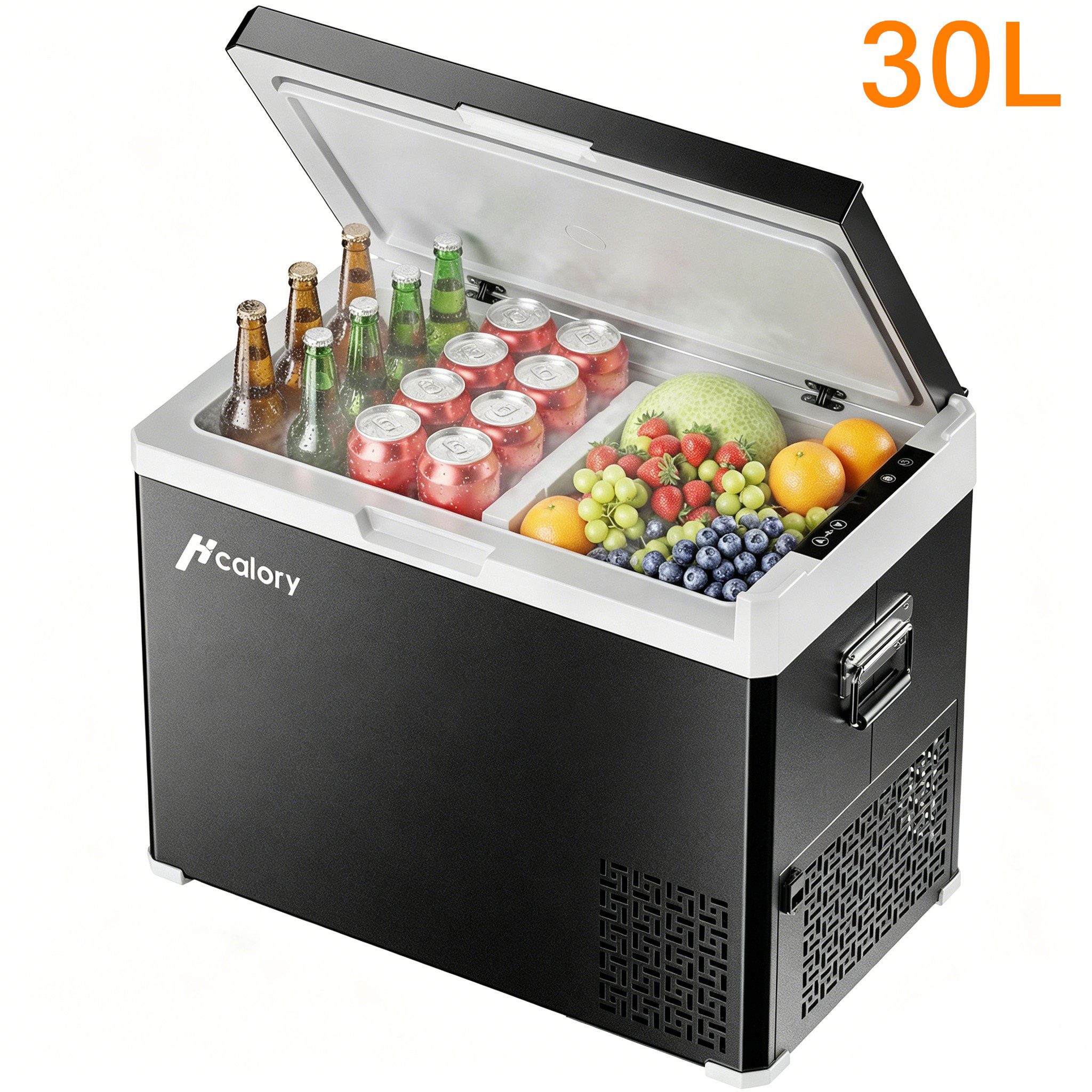 Insma Kühlbox 50W Kompressor-Kühlbox Dual-Zone Camping-Kühlschrank Touchscreen, 30L Auto Kühlschrank DC 12V/24V, AC220-240V für Auto, LKW,Boot,Camping