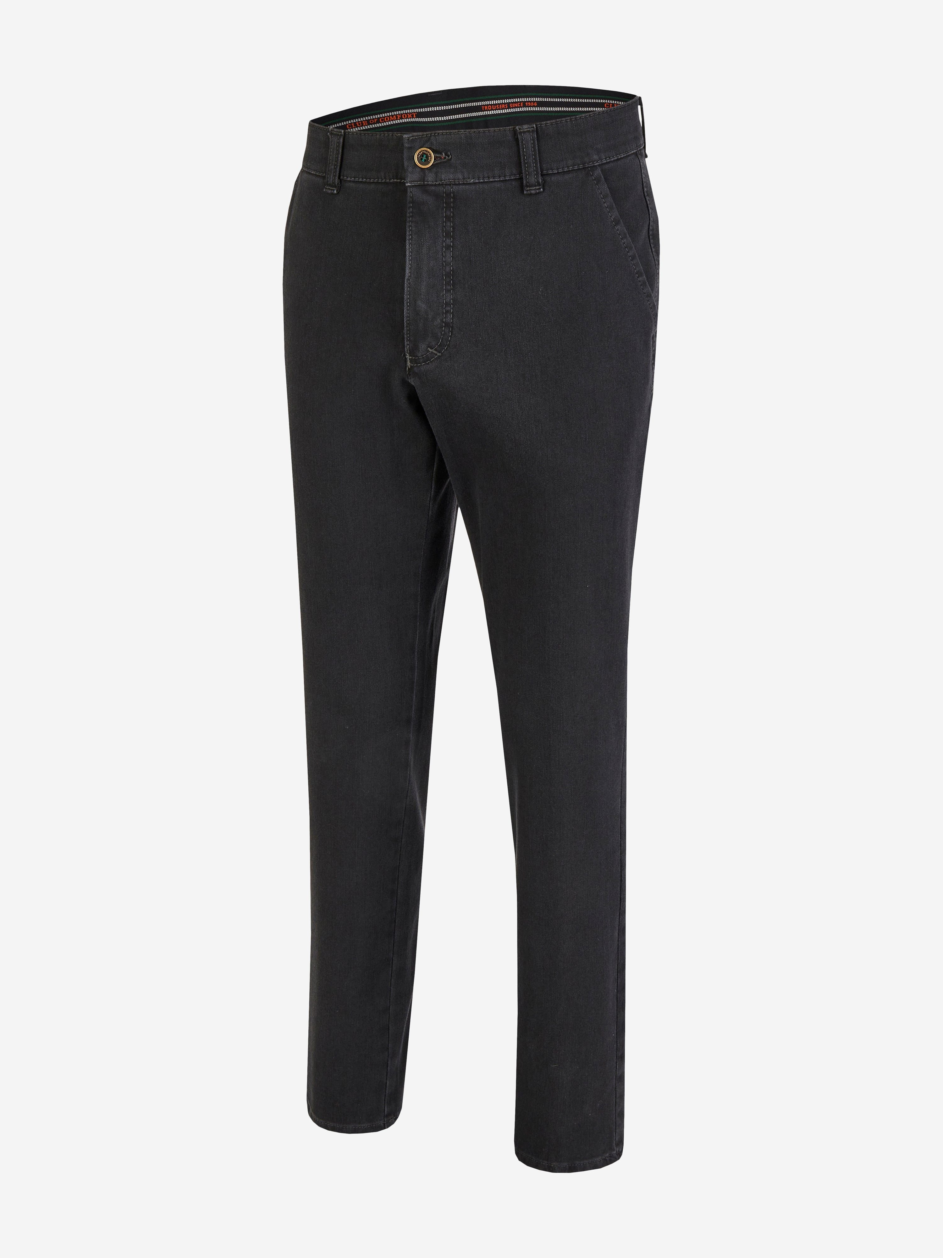 Club of Comfort Chinohose Chino/Flat Front Hose GARVEY 7054 - anthrazit - Herrenhose - 50 Bequeme Flat Front-Hose, elastischer Komfortbund - Bi-Stretch-Denim