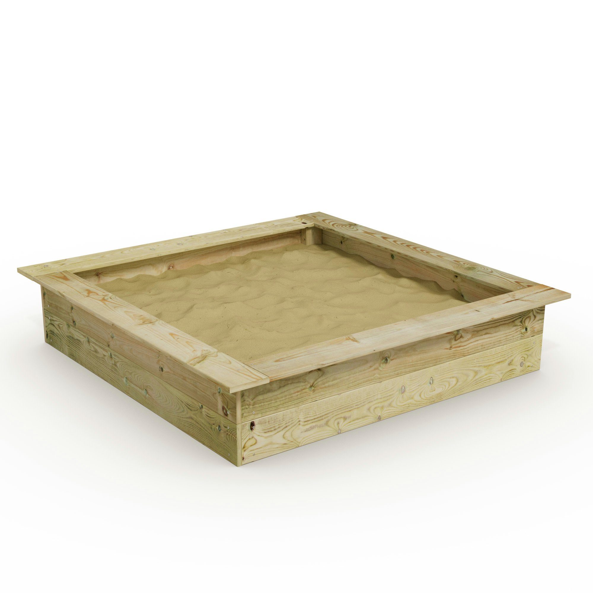 Wickey Sandkasten King Kong - Holzsandkasten mit Sitzrand - Verschiedene Größen -, (Erhältlich in 6 Größen von 120x120 cm bis 195x300 cm, Ideal für kreative Sandspiele mit Freunden & Geschwistern), Wetterfest & langlebig für jahrelanges Spielen mit 5 Jahren Garantie*