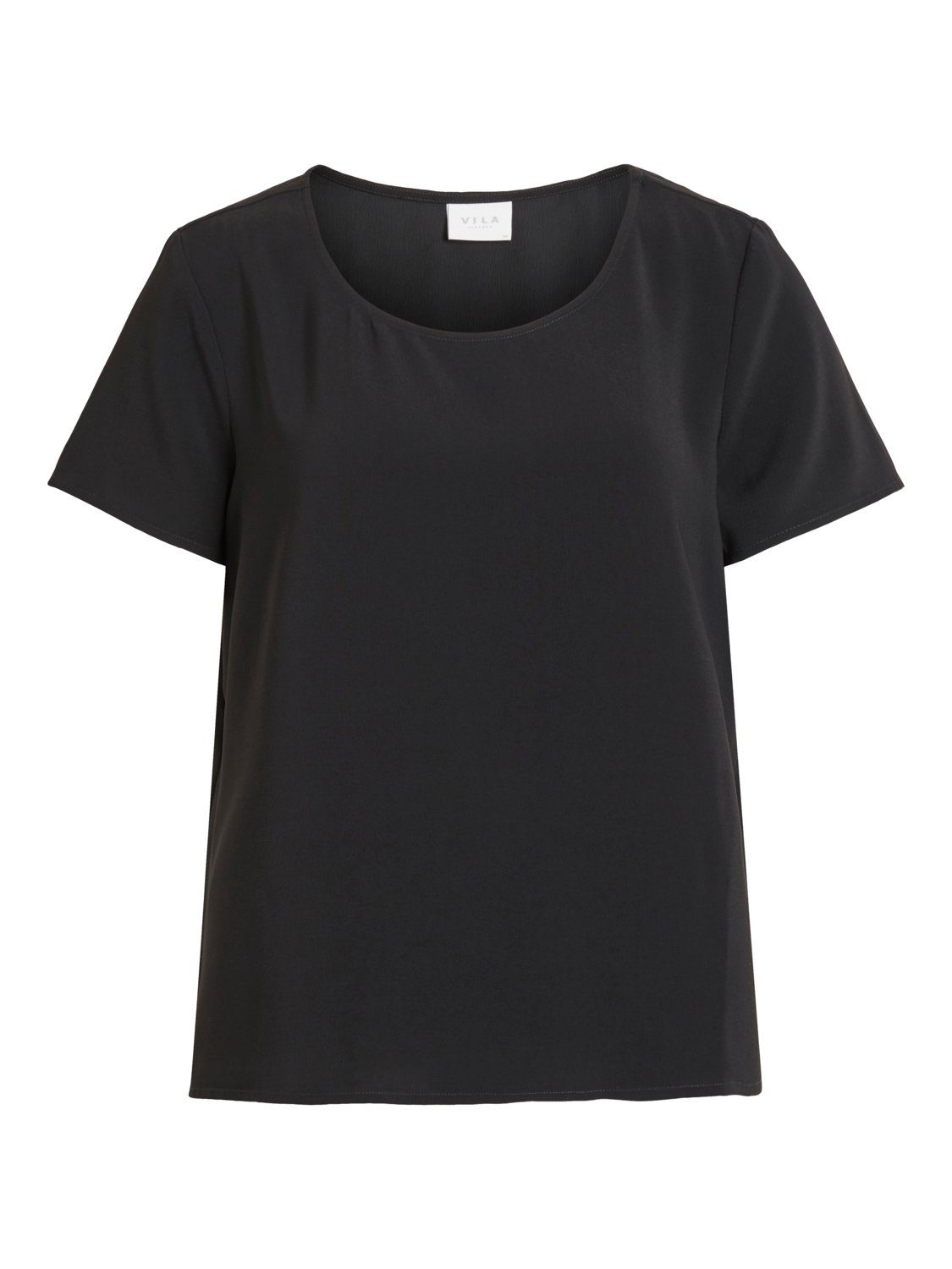 Vila T-Shirt VILA CLothes Damen Shirt Top, kurzarm Black