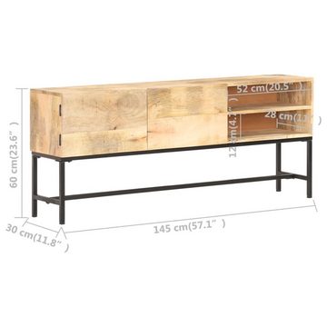 vidaXL Sideboard Sideboard 145x30x60 cm Mango Massivholz (1 St)