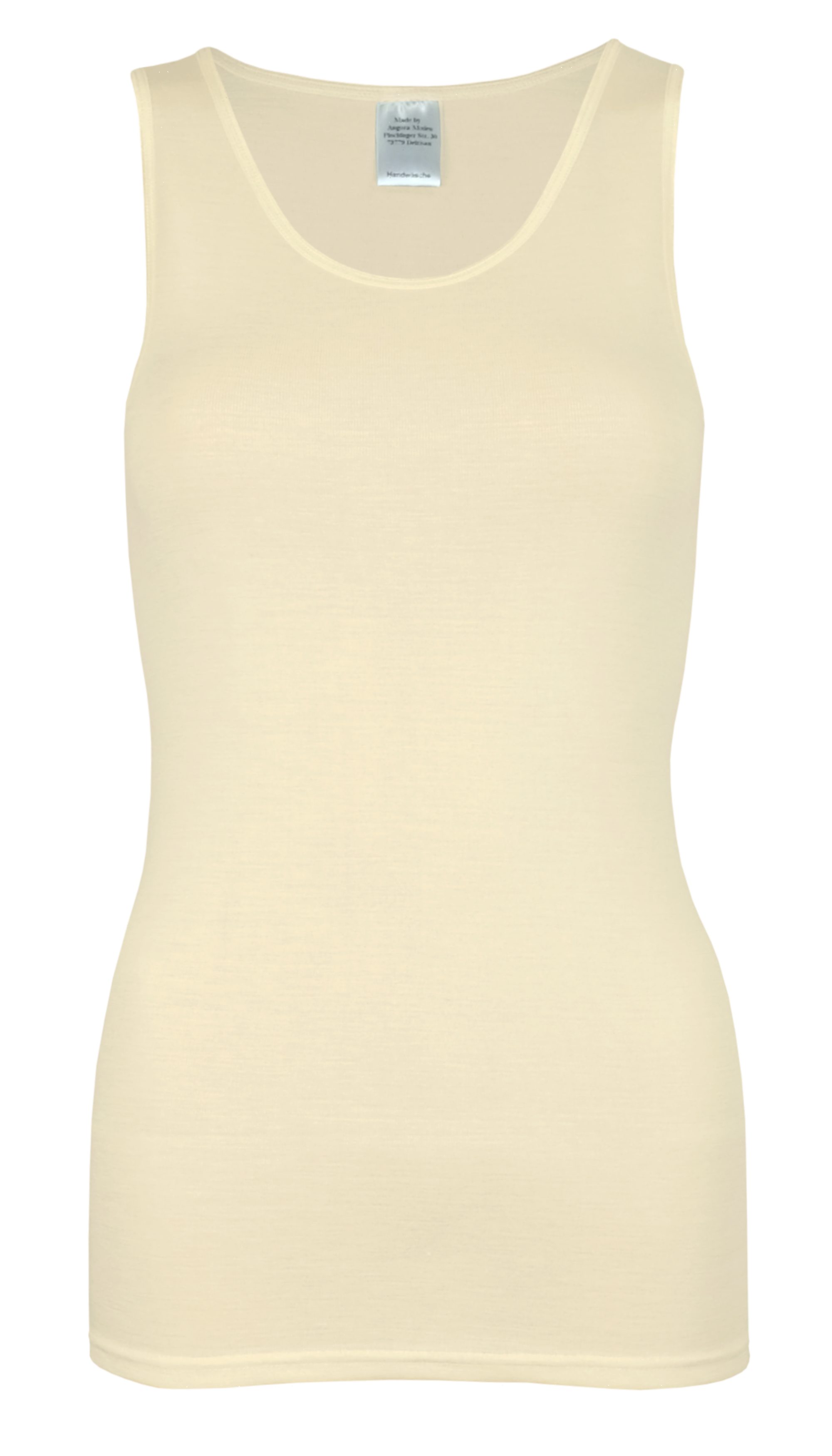 wobera NATUR Unterhemd Unterhemd für Damen mit 1/2 Arm oder ohne Arm aus 100% leichter Seide (1-St., 1 Shirt pro Packung (entweder ohne Arm oder 1/2 Arm) schön lang