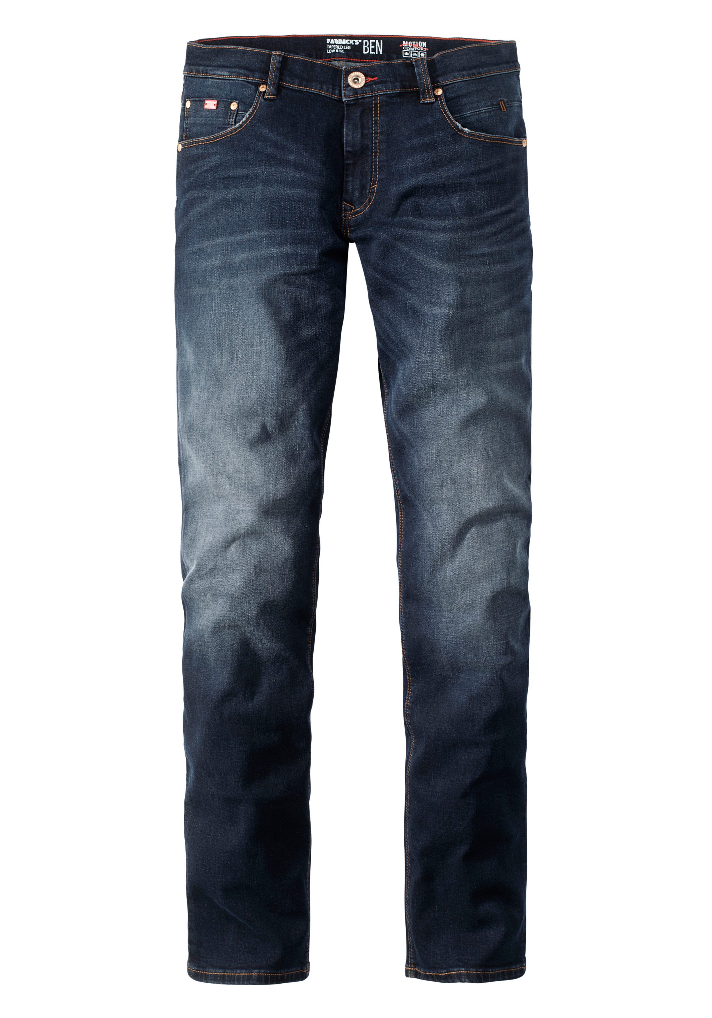 Paddock's 5-Pocket-Jeans PADDOCKS BEN special blue rinse used moustache 80112 4122.5313 - MOTIO