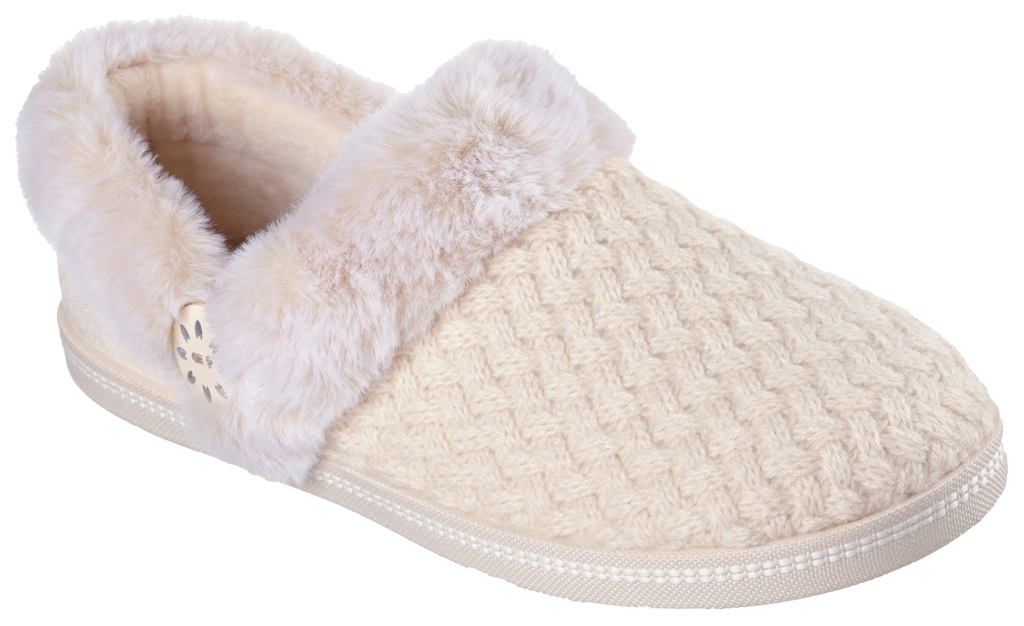 Skechers COZY CAMPFIRE Plüsch Hausschuhe Pantoffel, Slipper mit Warmfutter