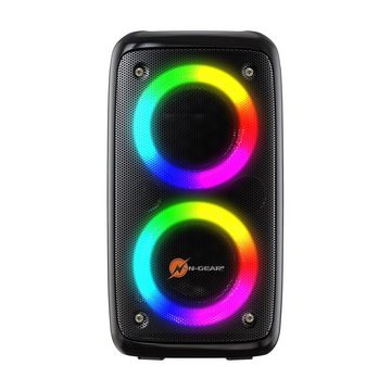 N-GEAR Portabler Party Bluetooth Speaker LGP23 Karaoke-Anlage mit Mikrofon Bluetooth-Lautsprecher (Leuchteffekte)