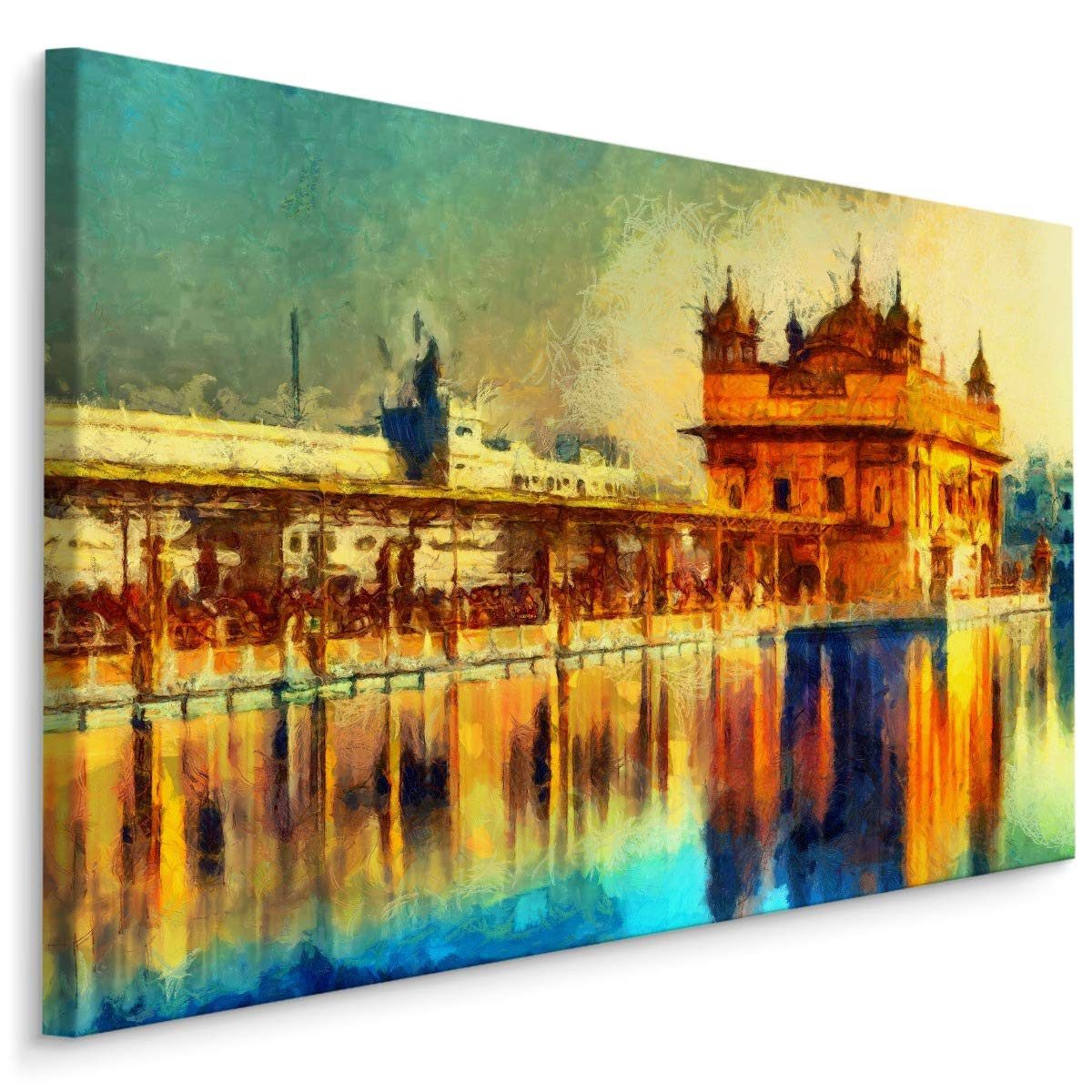 Muralo Leinwandbild Architektur – Leinwandbild Wandbild Kunstdruck Wohnzimmer, Gebäude (1 St), Stadt – Architektur – Gebäude, 30 x 20 cm, aufhängefertig