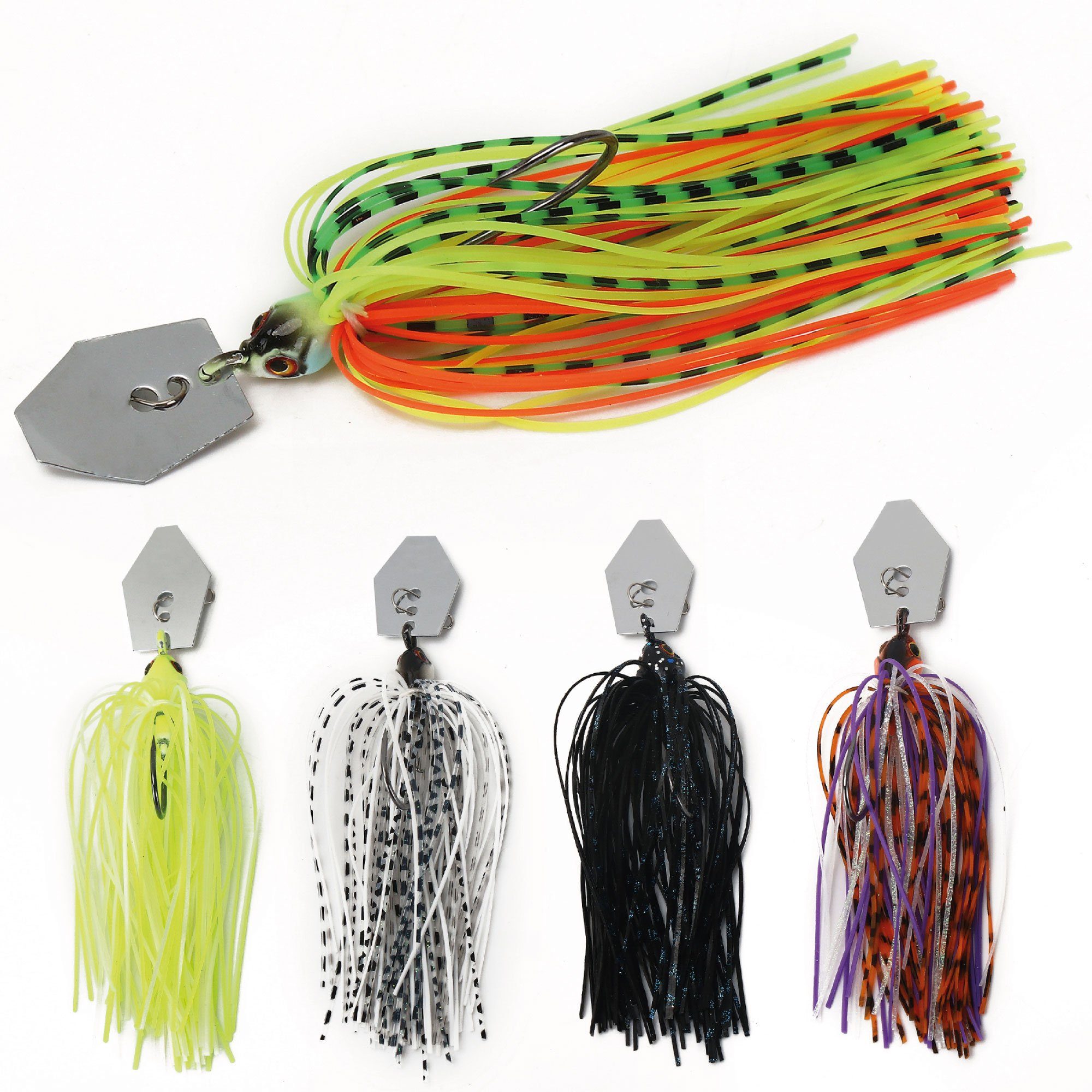 Kunstköder Bladed Jigs & Spinn-Köder Set 6-16g Chatter Jigköpfe Hecht & Barsch