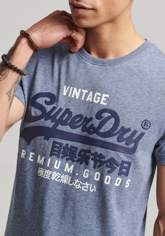Superdry T-Shirt VL TEE Blue Tois Heathe