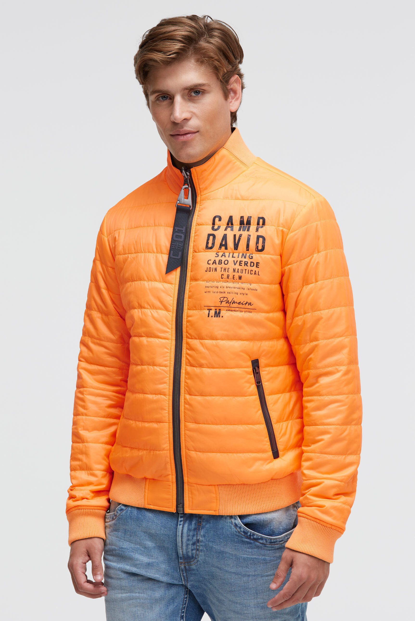 CAMP DAVID Wendejacke mit Rippbündchen im Ärmel