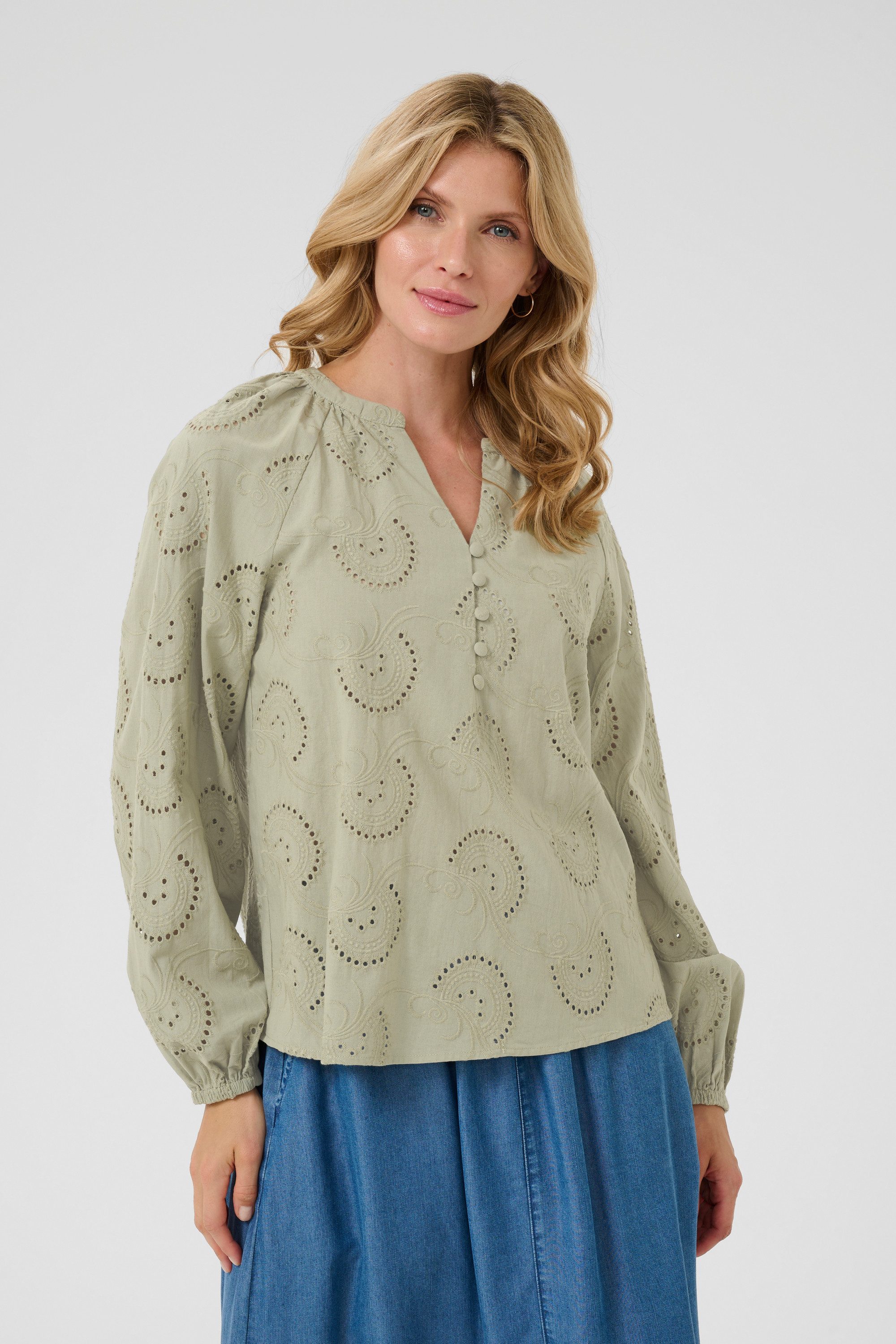 Cream Langarmbluse Langarm-Bluse CRDelia