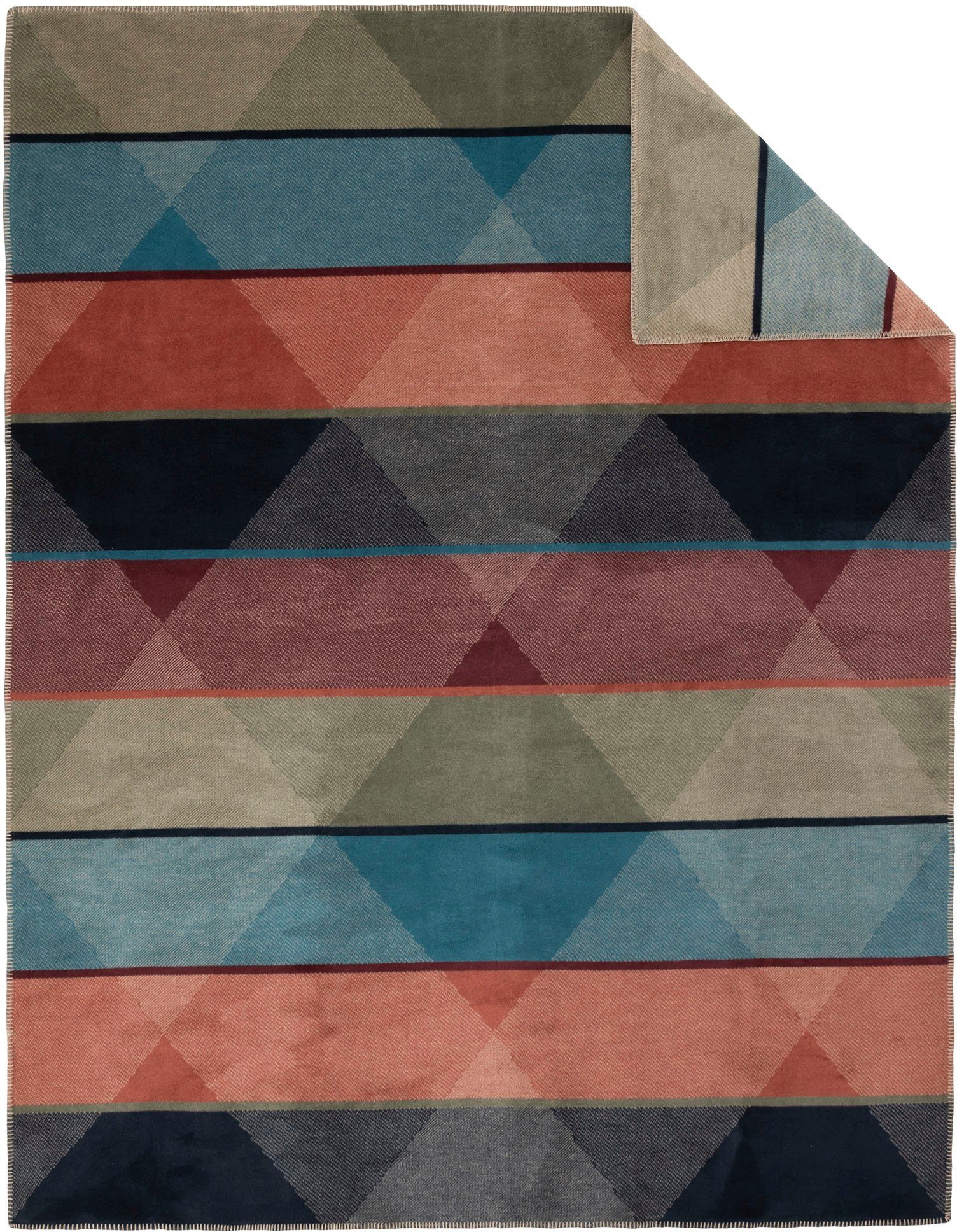 Wohndecke Jacquard Decke Alexandria, IBENA, in kräftigen Farben – Bild 3 von 5