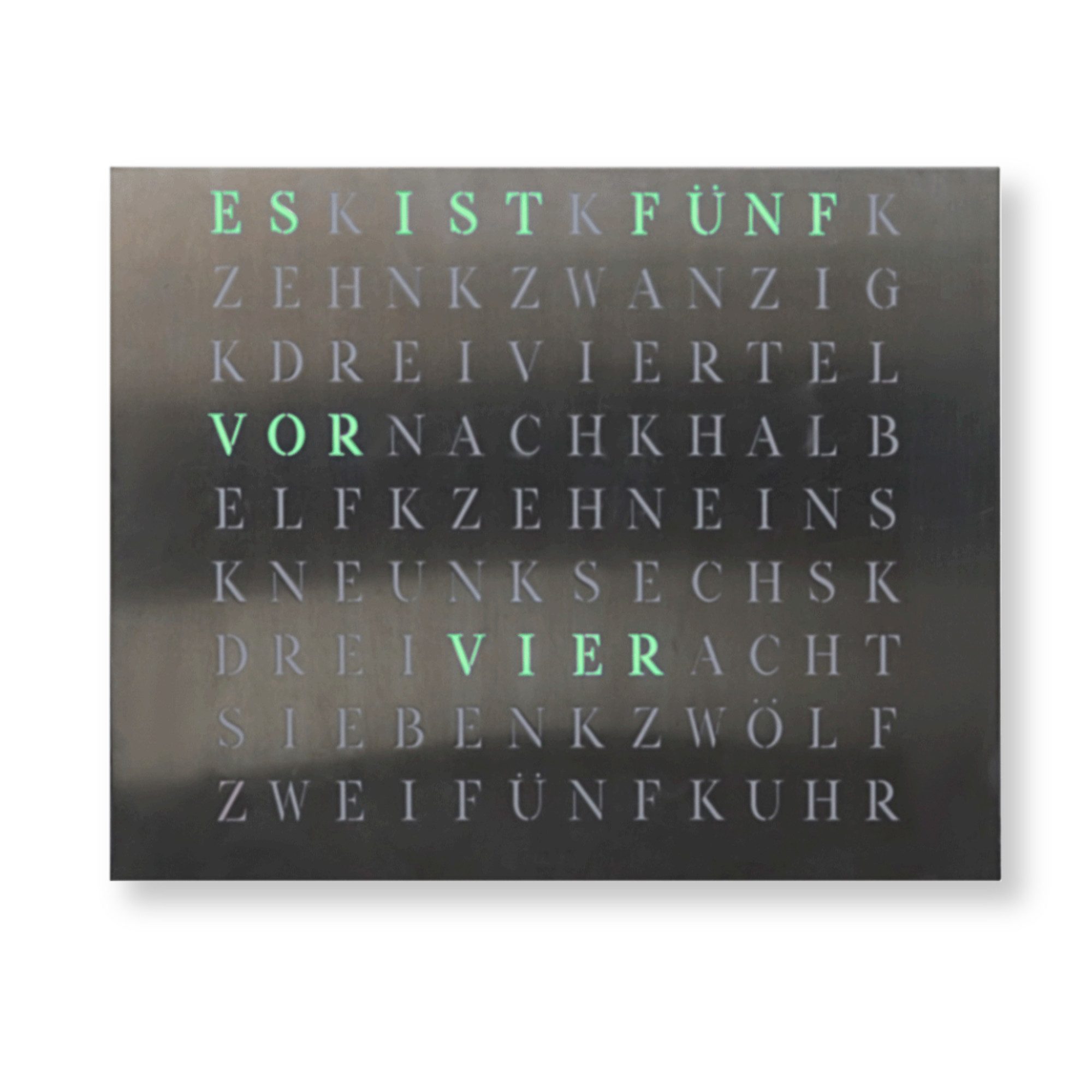 build-yours.de Wanduhr Wortuhr Jupiter in Deutsch - LED Wanduhr zum Aufhäng günstig online kaufen