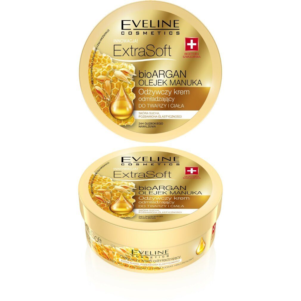Eveline Cosmetics Körperpflegemittel Extra Soft Bio Argan Nourishing Face and Body Cream Manuka Oil