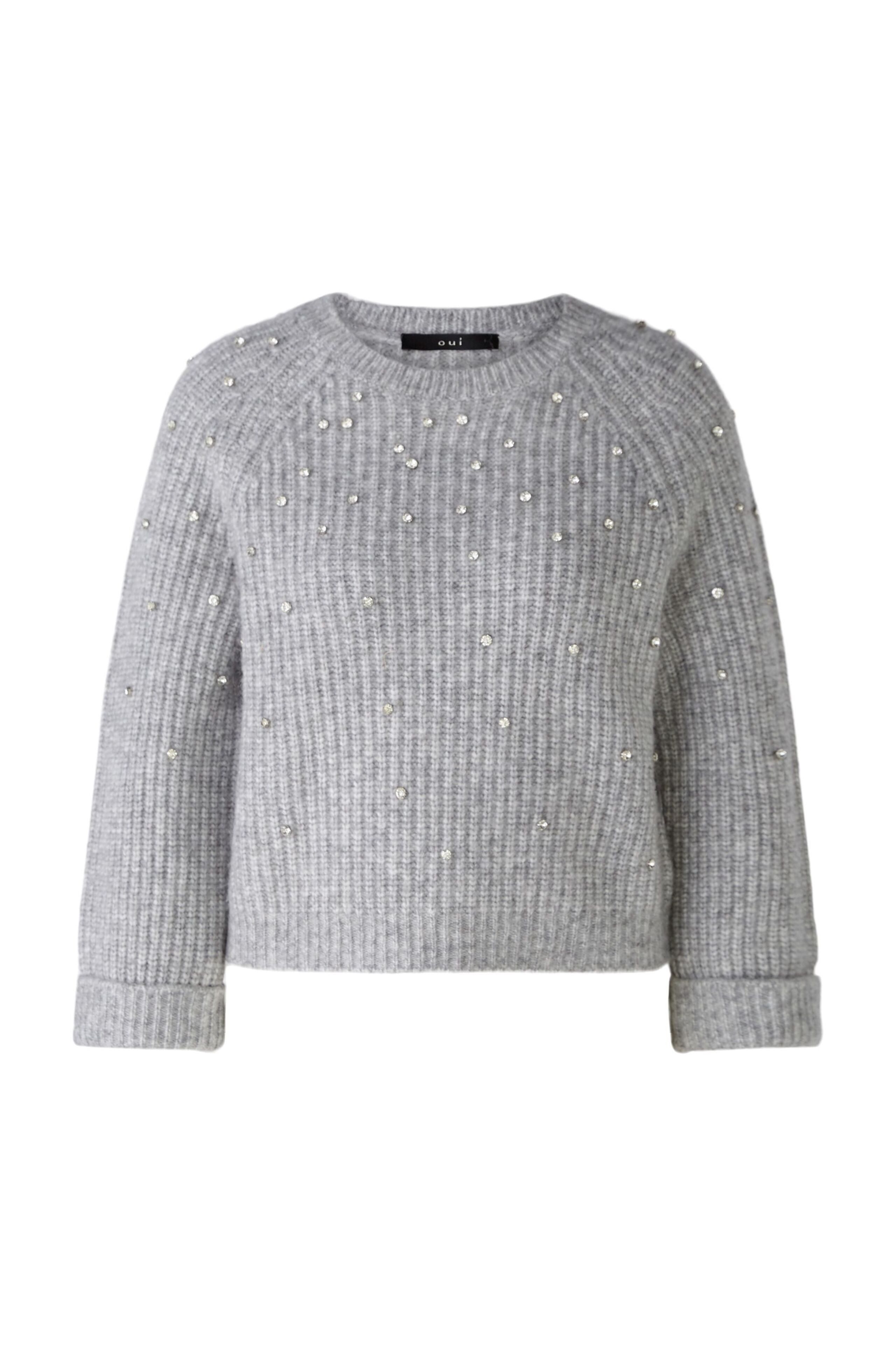 Strickpullover Oui Highlight Pullover - Glitzersteine 38