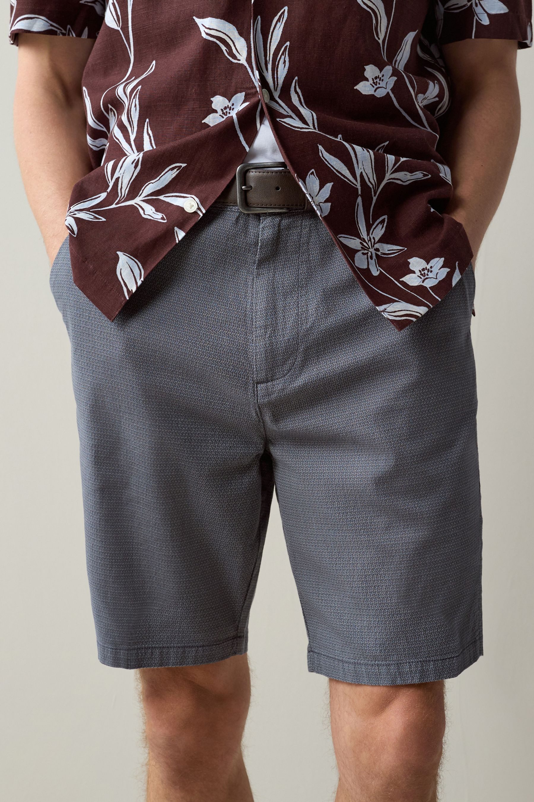 Next Shorts Chino-Shorts mit Gürtel (2-tlg)