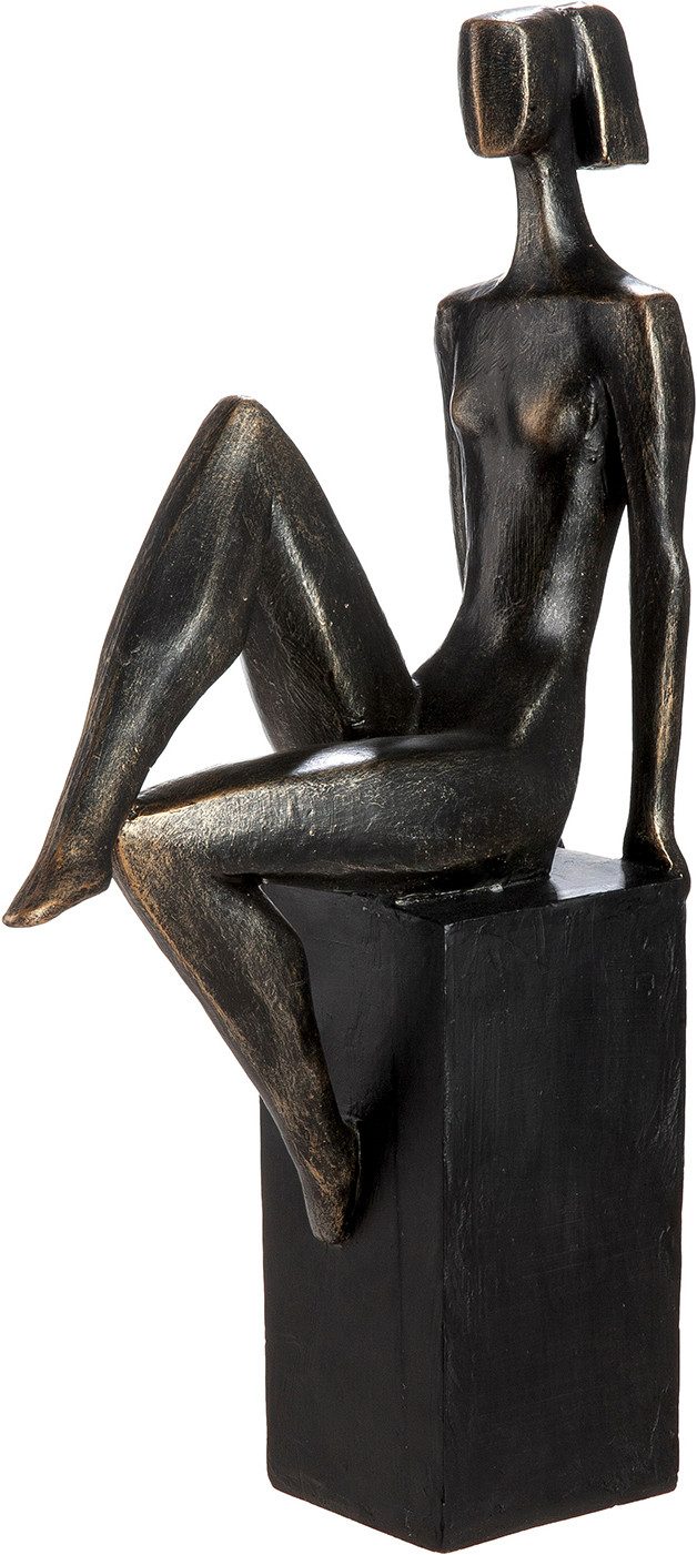 GILDE Skulptur Skulptur Frau Eleganz bronzefarben (1 St), Anmut graziös dekorativ Wohnambiente Geschenkidee