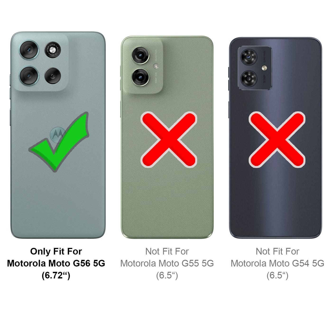 CoolGadget Handyhülle Magnet-Hülle für Motorola Moto G56 Schutzhülle magnetisch 6,72 Zoll, Hülle Matt Stoßfest kompatibel mit QI-Laden Zubehör Kameraschutz Case