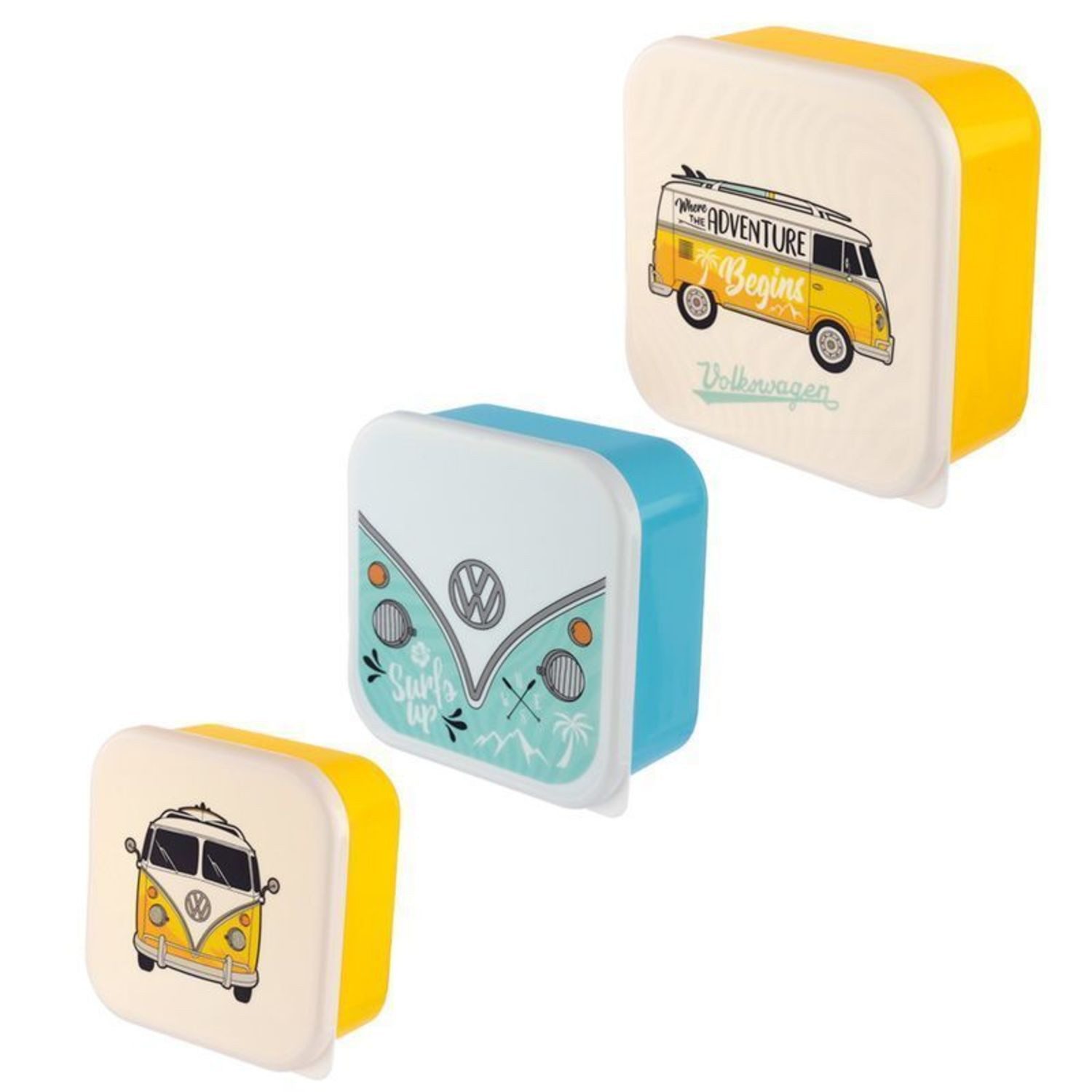 Puckator Lunchbox Volkswagen VW T1 Bus Surfing Vesperdosen im 3er Set