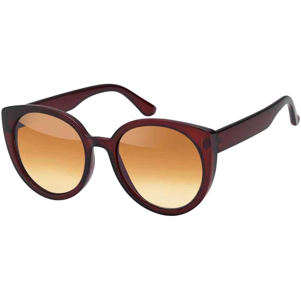 BEZLIT Eyewear Wayfarer Zeitlose Sonnenbrille Linsen Damen Braun (1-St) Dunkel polarisierten mit für Polarisierte