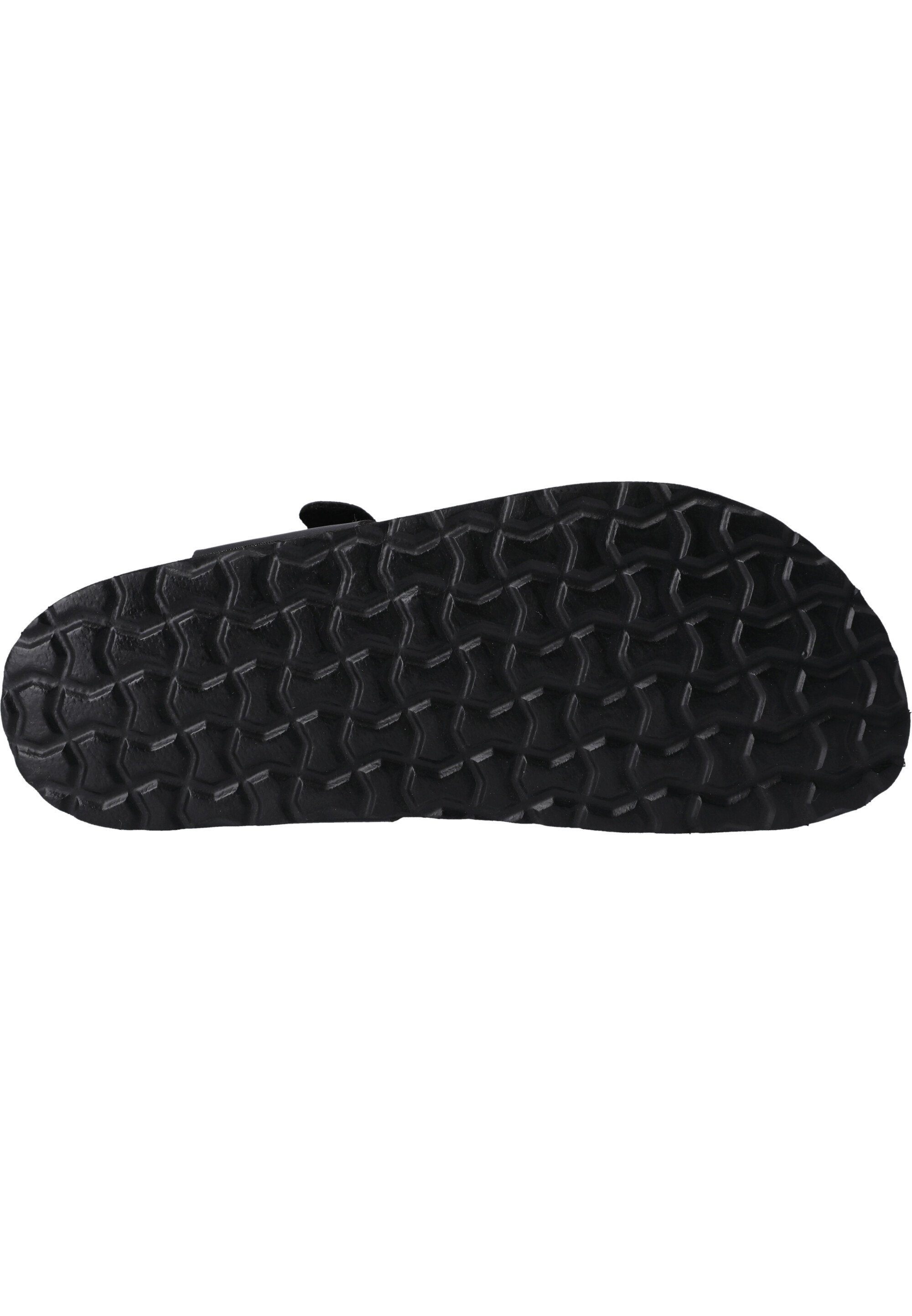 HARDINBURG schwarz CRUZ mit Kork- Naturkautschuksohle Sandale und