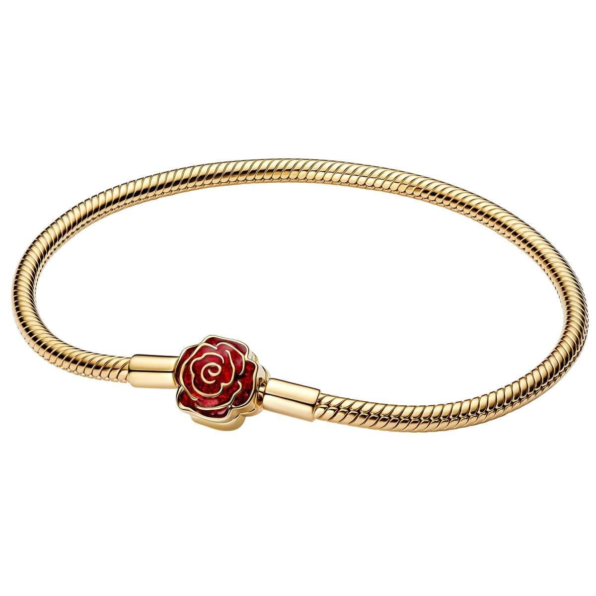 Pandora Armband 564019C01, Damenarmband Goldfarben Disney Die Schöne und das Biest