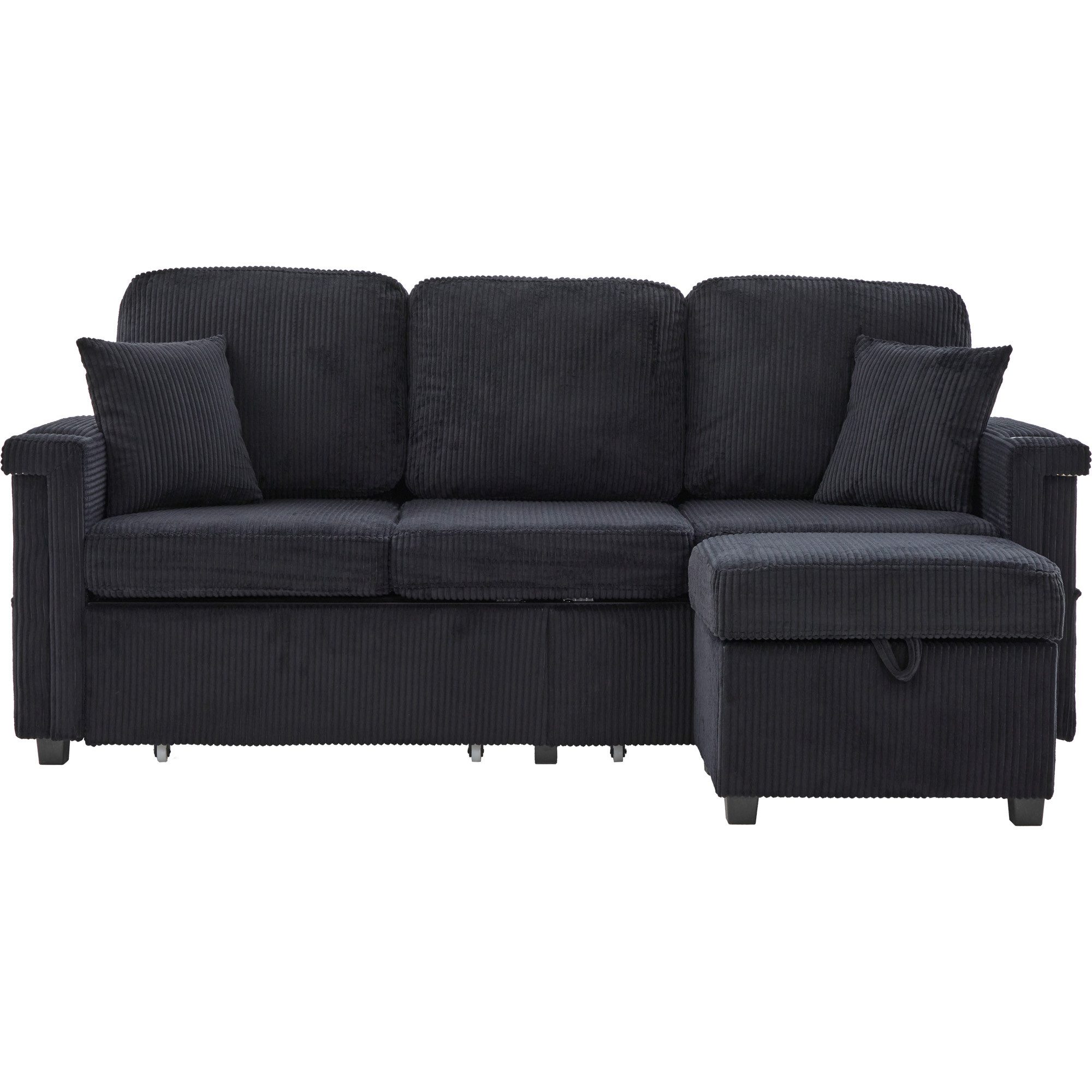KLAM HOME Sofa Hochwertiges 3-Sitzer Samtsofa günstig online kaufen