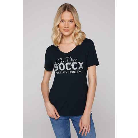 SOCCX Rundhalsshirt mit Necktape