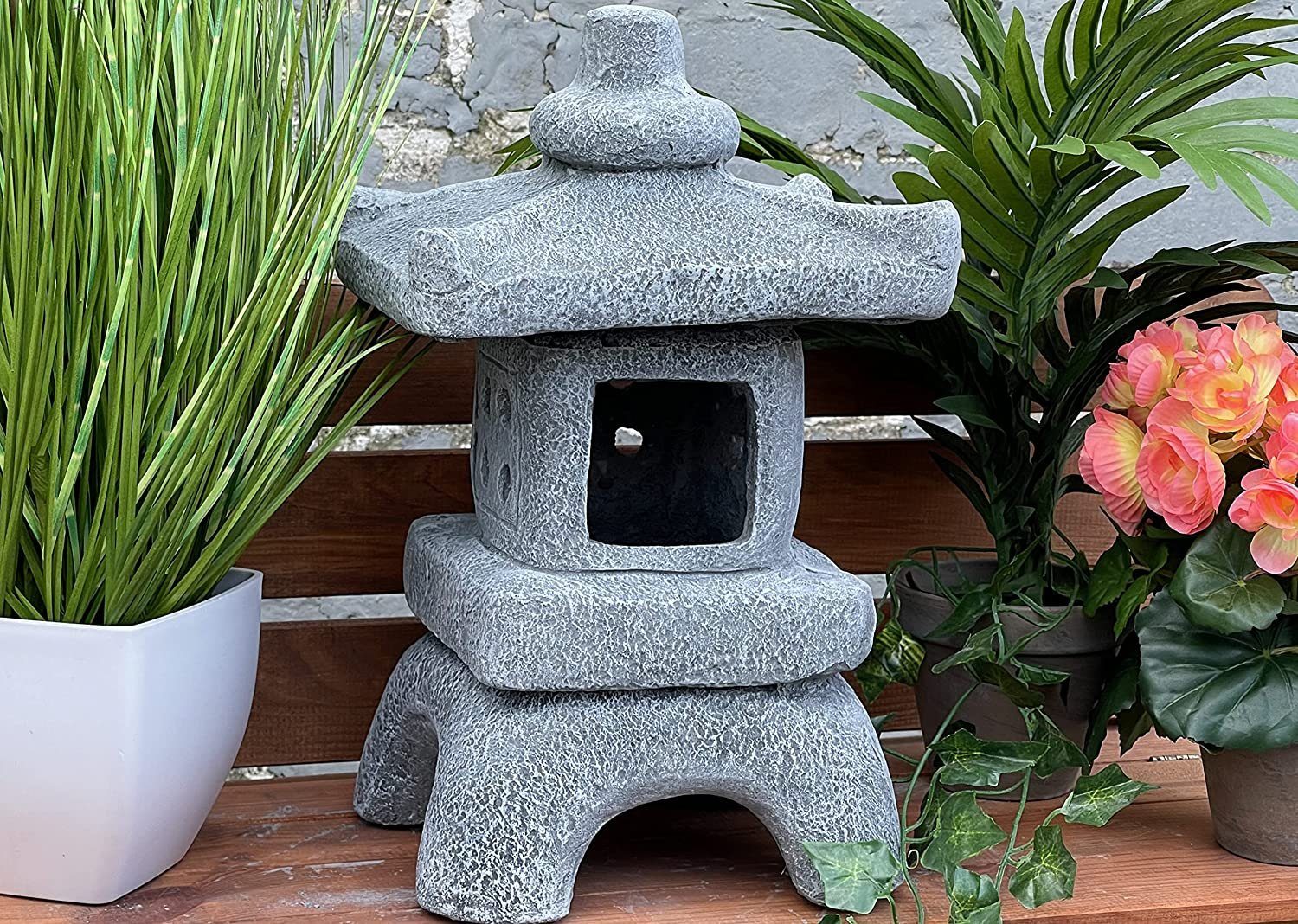 Stone and Style Gartenfigur Pagode Asiatische Laterne
