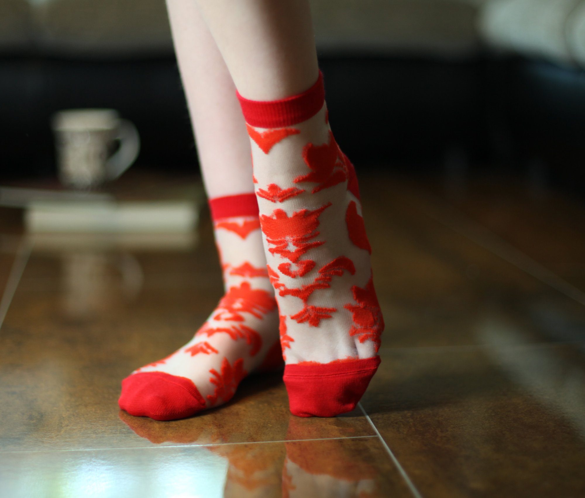 GIULIA Feinsöckchen 5 Paar atmungsaktiv mit Blumen Flower Muster Söckchen Damen (5-Paar)