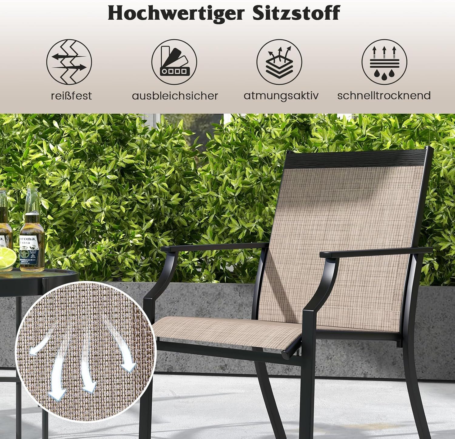 KOMFOTTEU Gartenstuhl (Set, 2 St), Balkonstühle günstig online kaufen