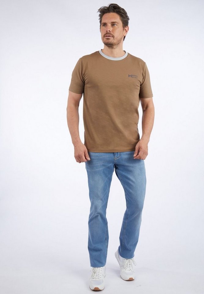 HECHTER PARIS Kurzarmshirt, Sommerliches T-Shirt mit Logostickerei