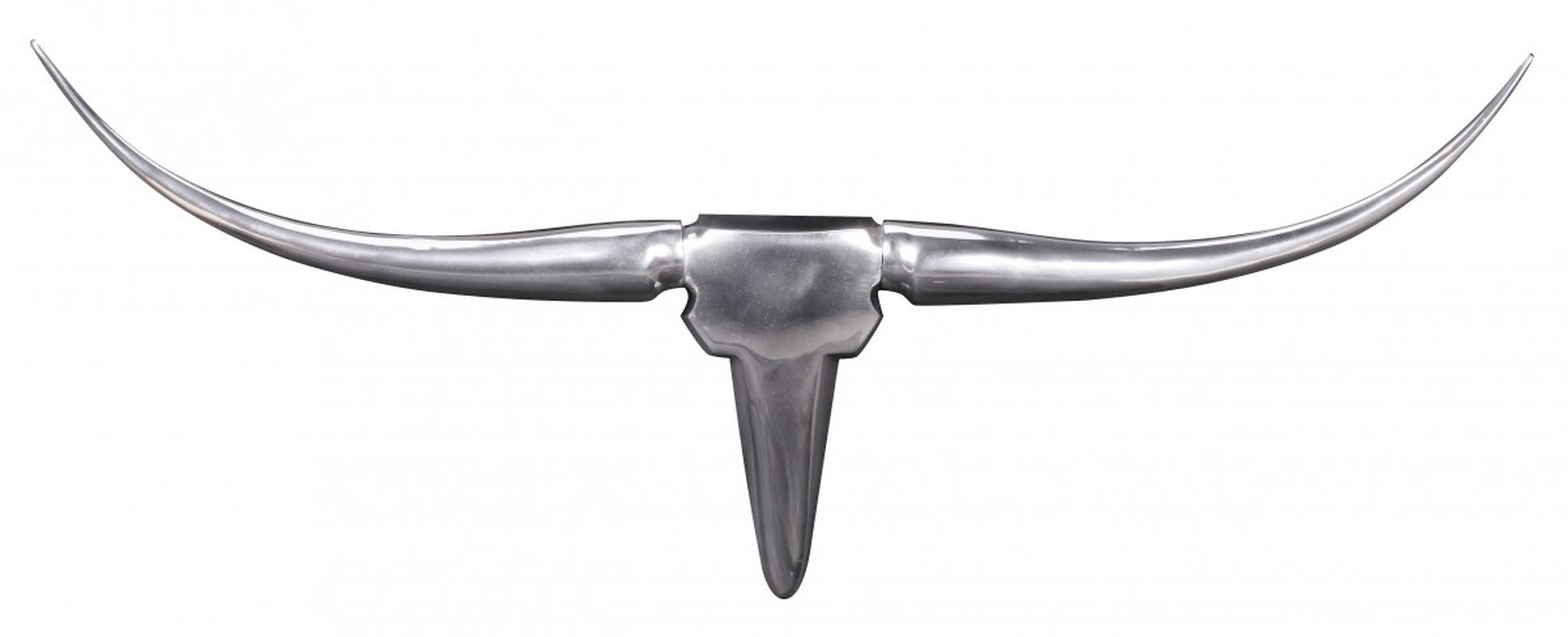 freiraum Hängedekoration Hängedekoration >BULL< in Silber, Aluminium - 74x35x5cm (BxHxT), in Silber, Aluminium - 74x35x5cm (BxHxT)