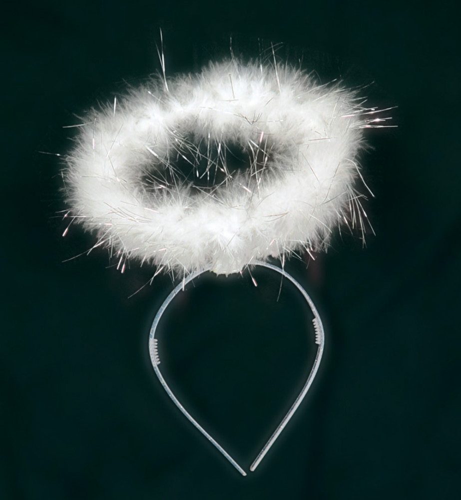 Fries Kostüm Haarreif Engel Heiligenschein Weiß Weihnachten Nikolaus Cosplay