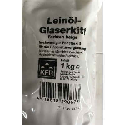 PUFAS Spachtelmasse Baufan Leinöl-Glaserkitt, Beige 1 kg