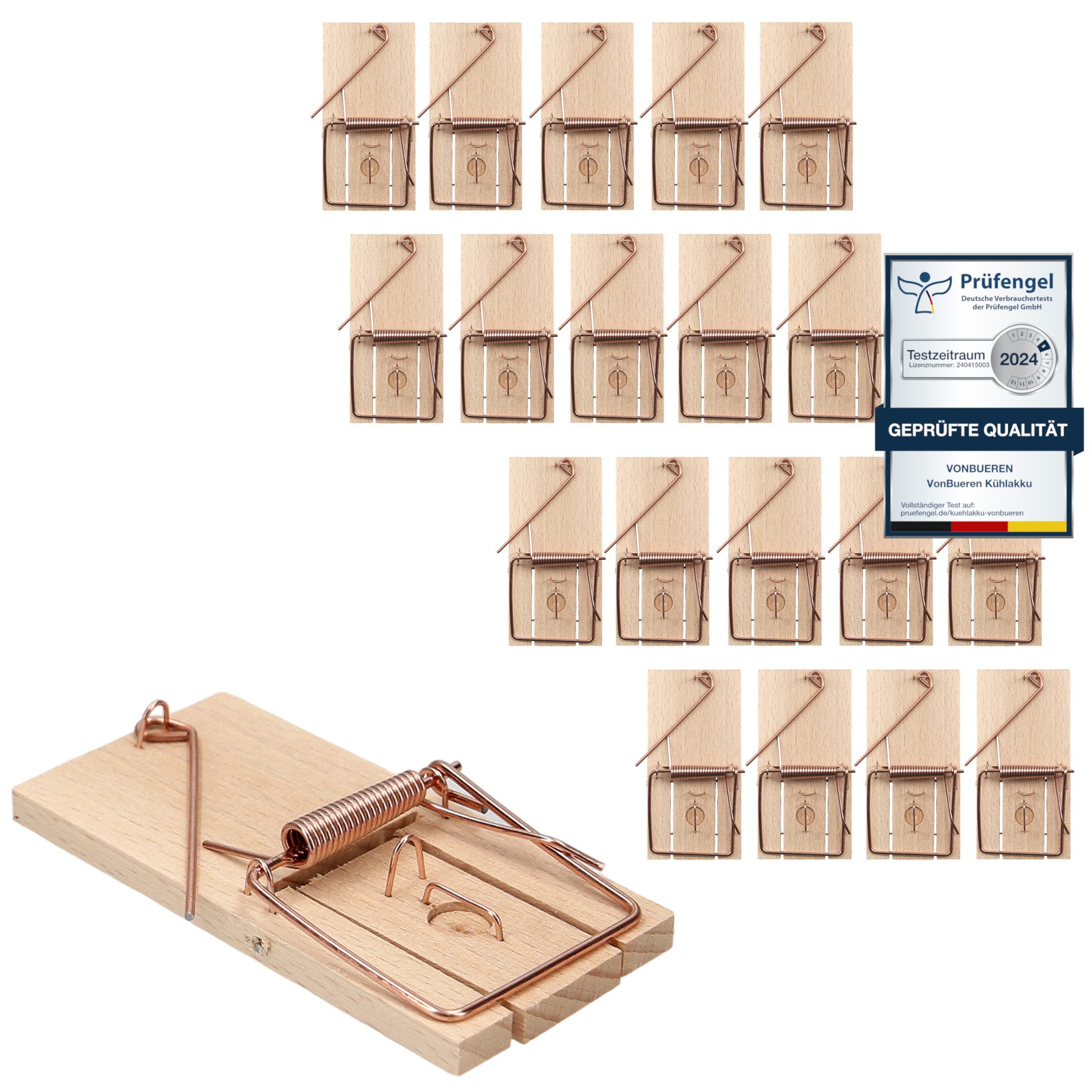 VonBueren Schlagfalle VonBueren Mausefalle Schlagfalle, Made in Germany