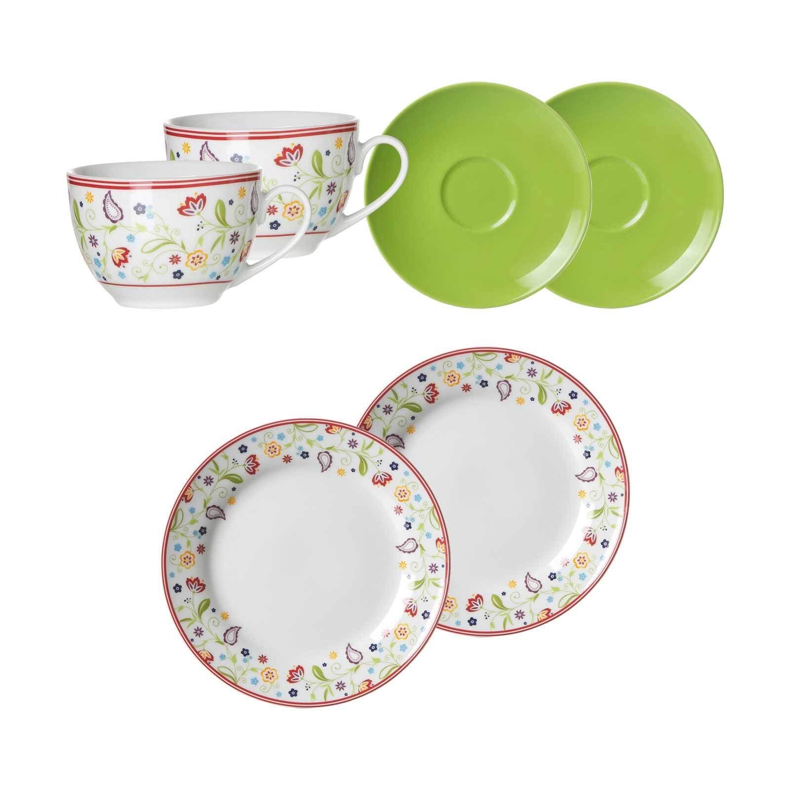 Ritzenhoff & Breker Kaffeeservice Shanti Doppio Kaffeeservice 6er Set (6-tlg), 2 Personen, Porzellan