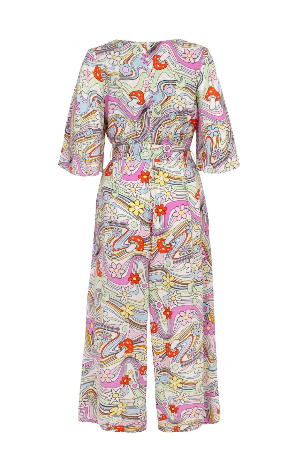 Hell Bunny Jumpsuit Happy daze Retro Vintage 60er 70er Blumen Playsuit Overall – Bild 3 von 5