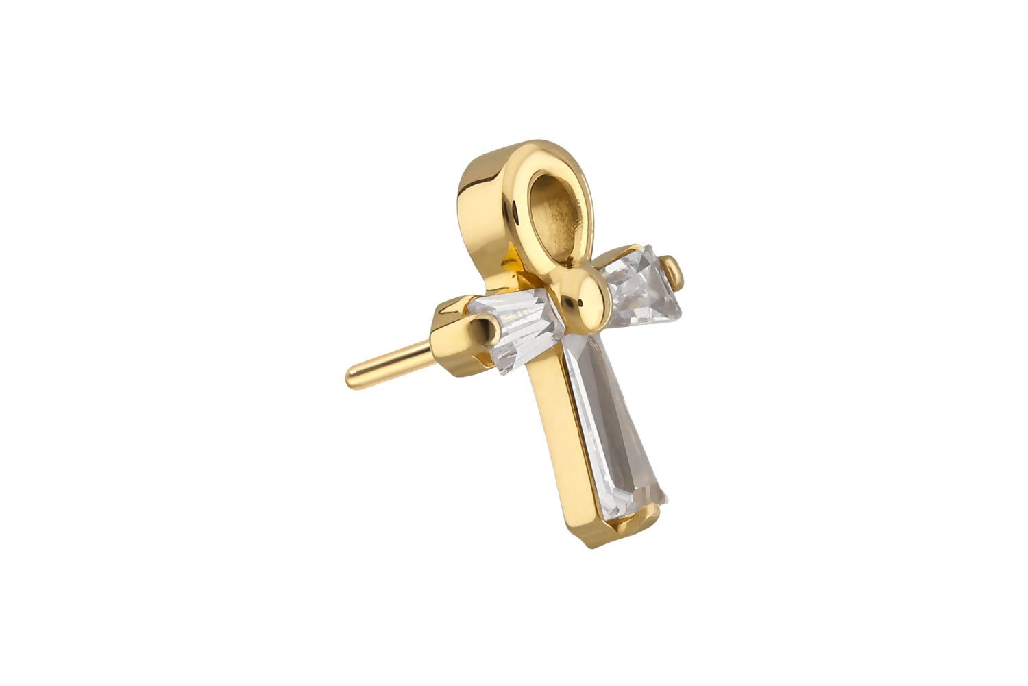 Piercing-Set Titan Aufsatz mit Push Pin KRISTALLANKH