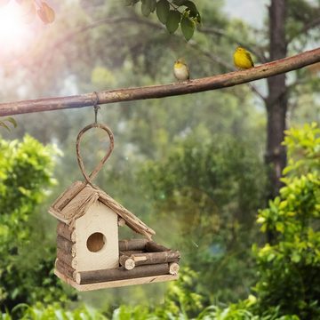 relaxdays Vogelhaus Dekoratives Vogelhaus zum Aufhängen