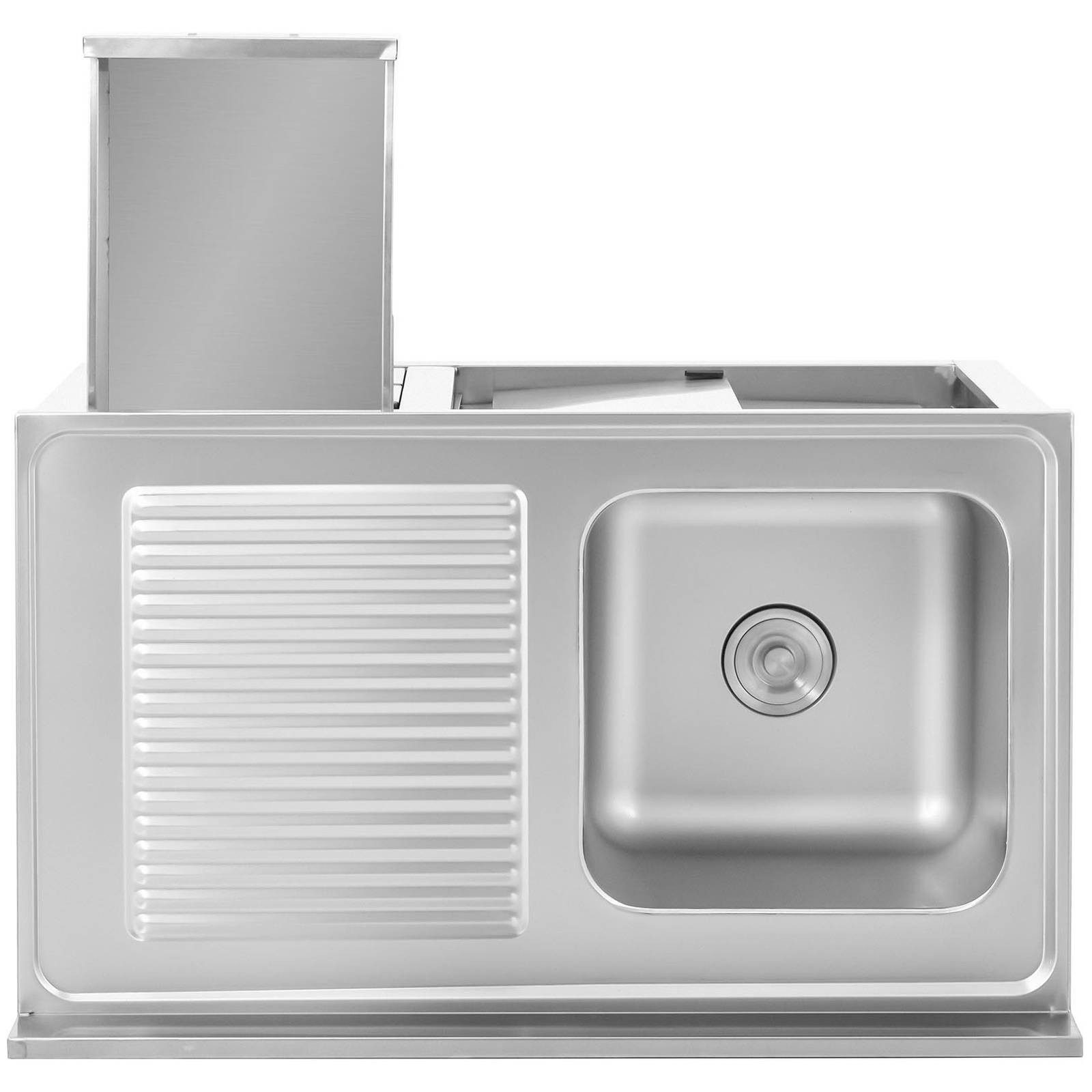 Royal Catering Spülenschrank 100 x 60 x 94,5cm Spülenunterschrank Becken Edelstahl 40x40x30cm Profi – Bild 4 von 5